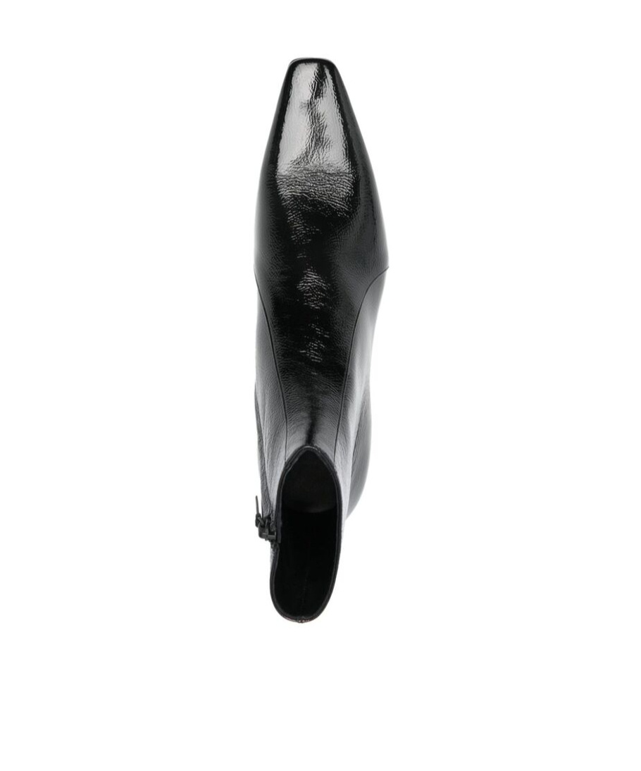Saint Laurent 35mm Patent-leather Ankle Boots In Black