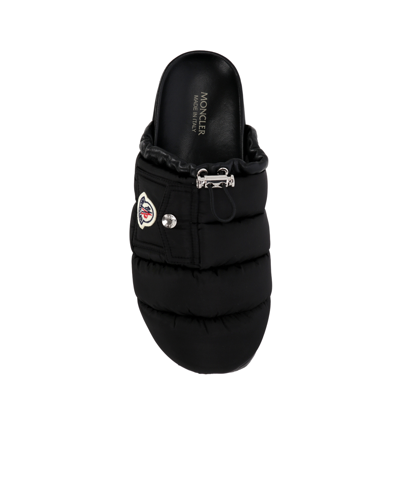 Moncler Fusion Mules Quilted Detail In Black