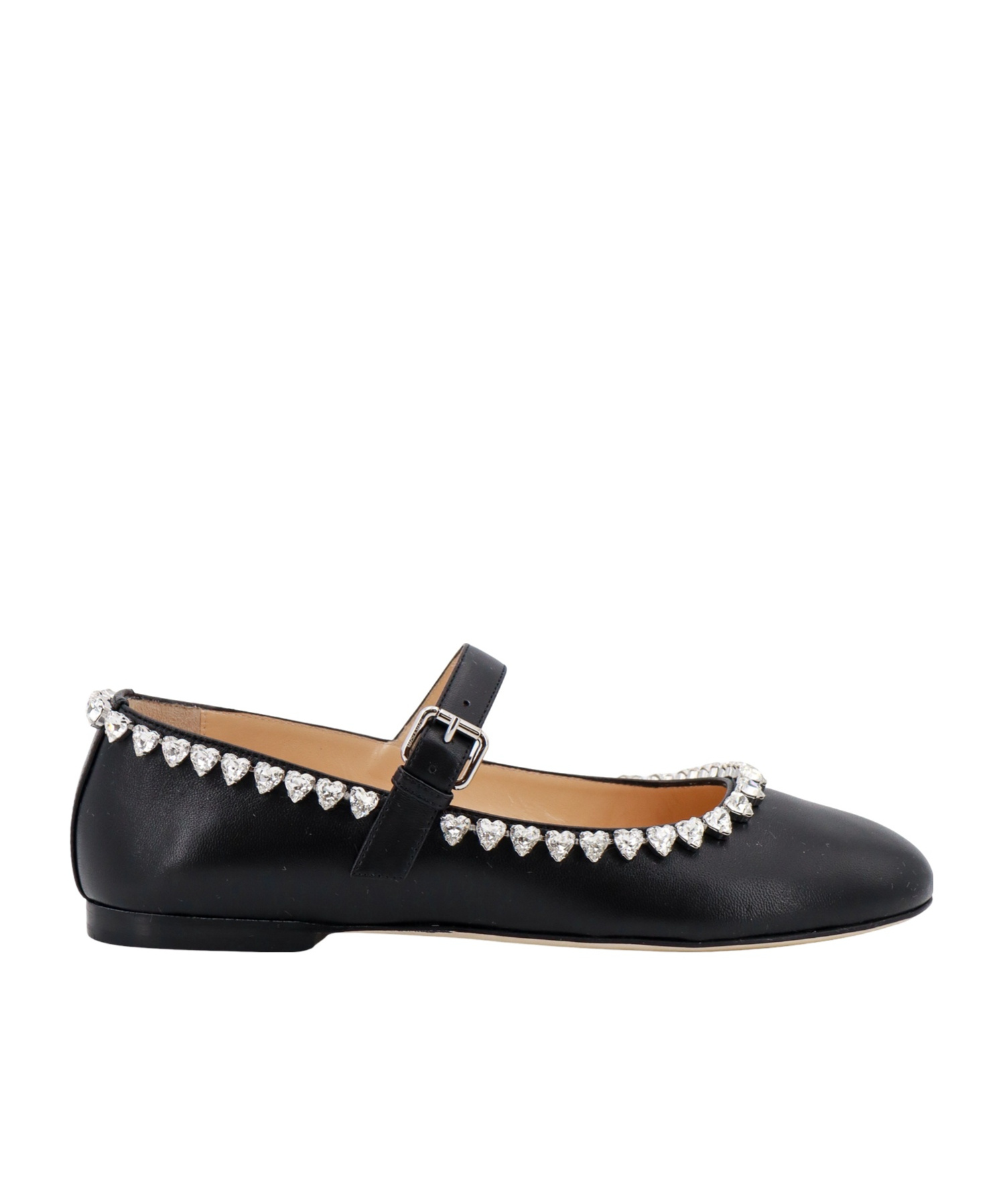 Mach&mach Audrey Crystal-embellished Ballerina Shoes In Black