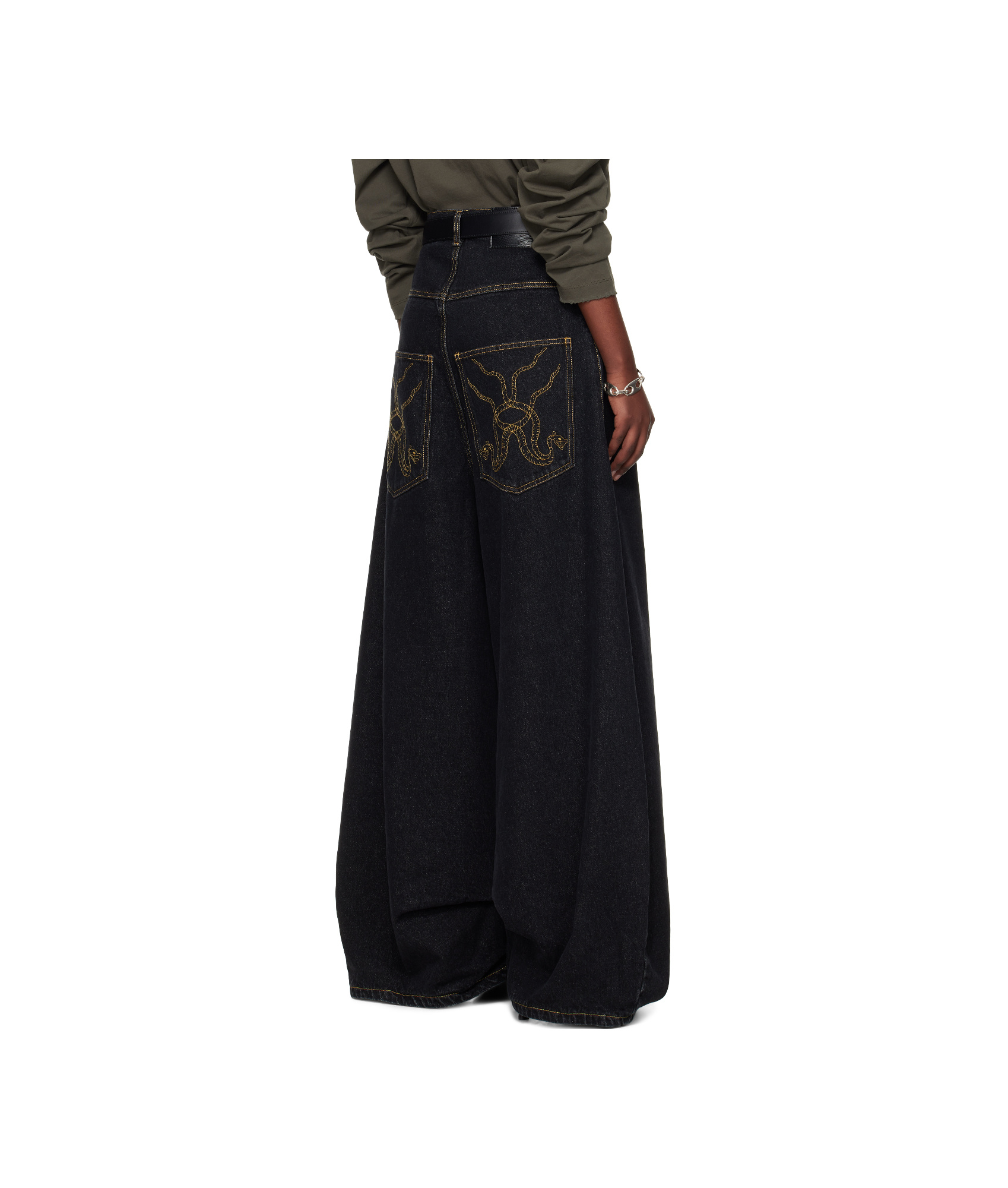 Lu'u Dan Double Xl Jeans In Black