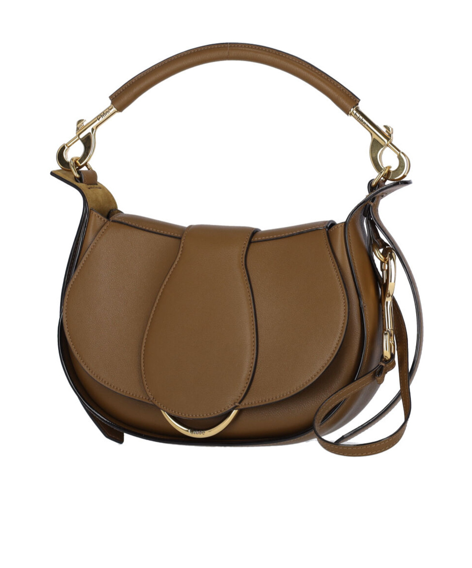 Chloé Ride Leather Shoulder Bag In Brown