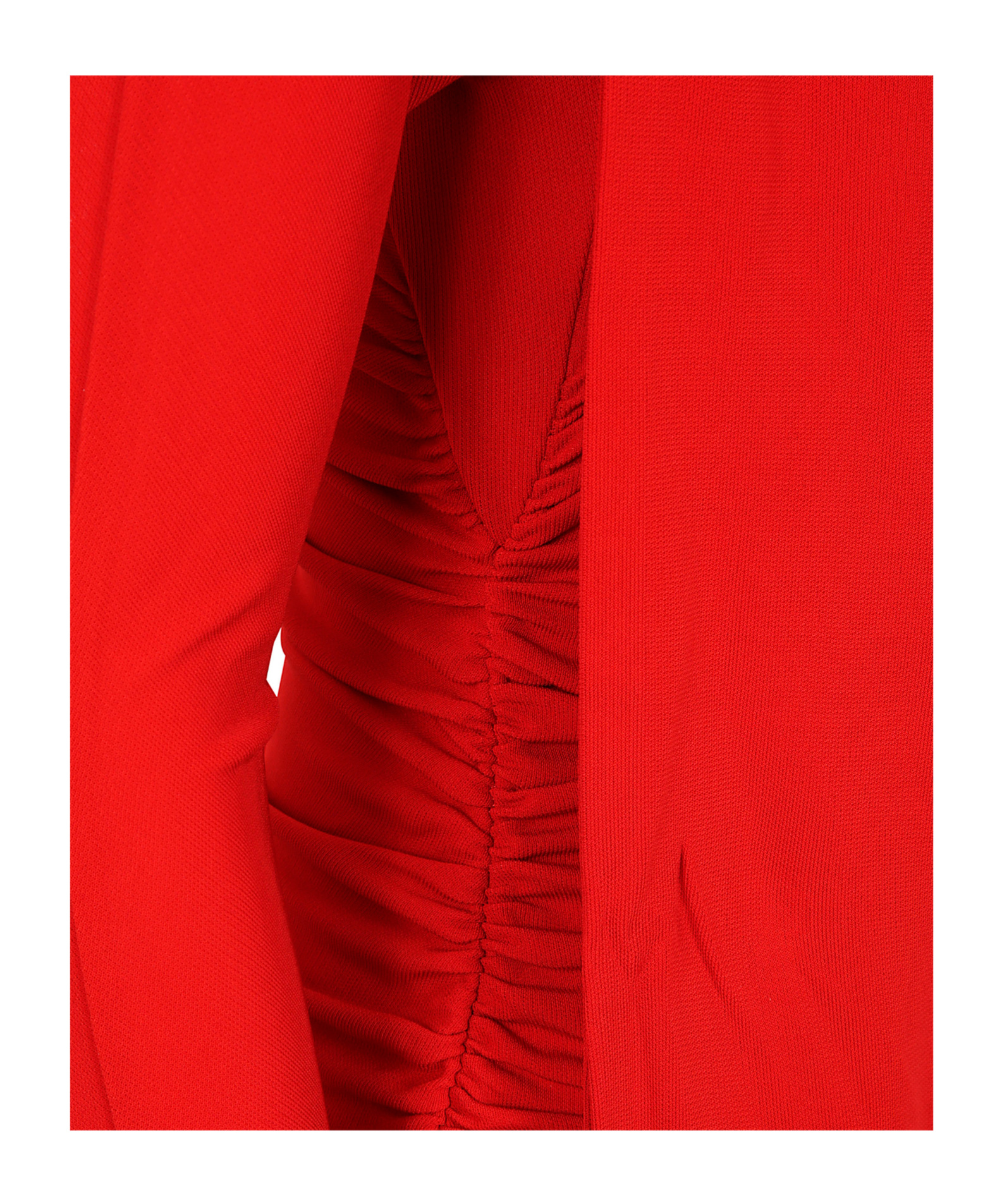 Blumarine High-neck Draped Midi Dress In Red