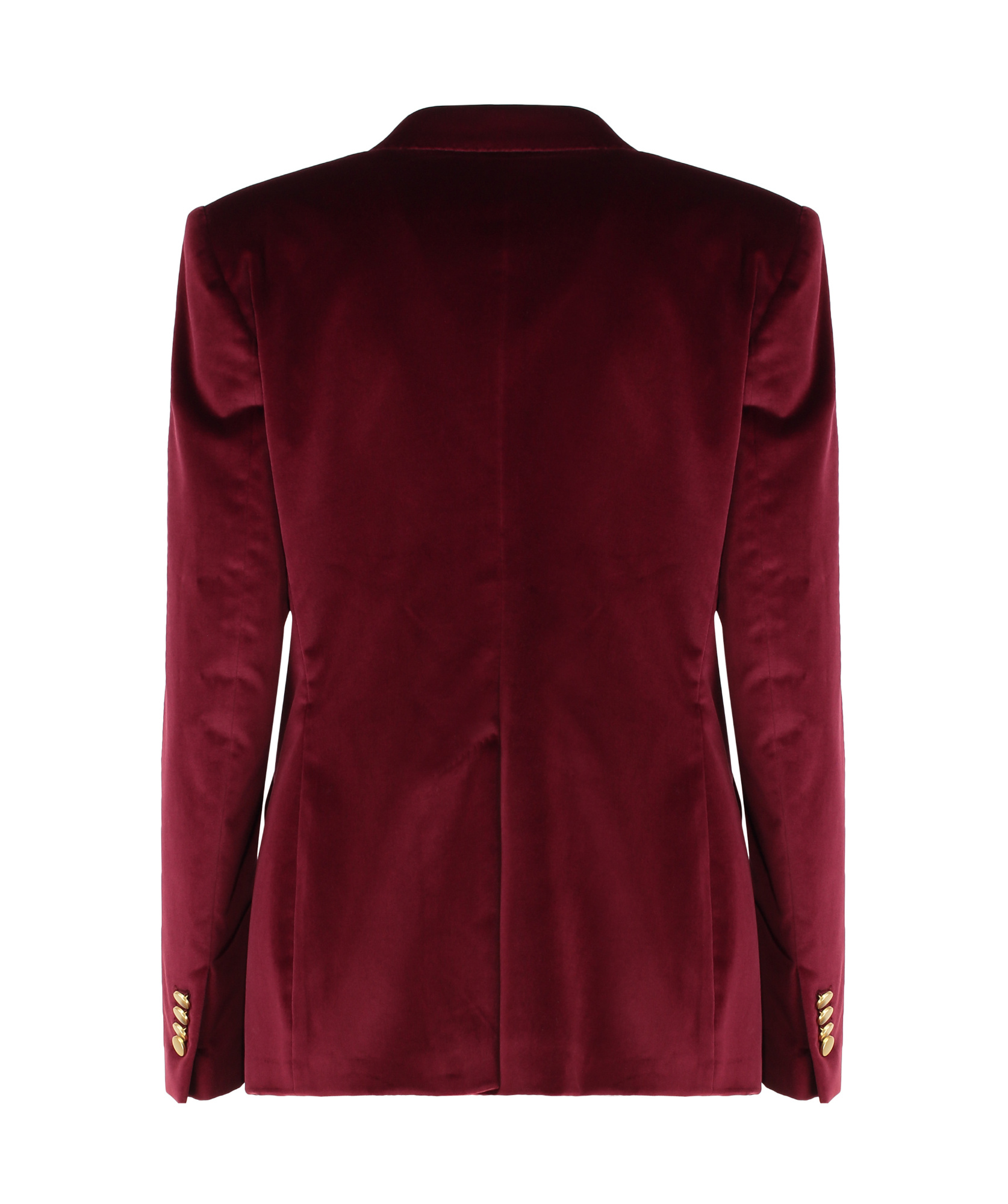 Tagliatore Double-breasted Velvet Jacket In Burgundy