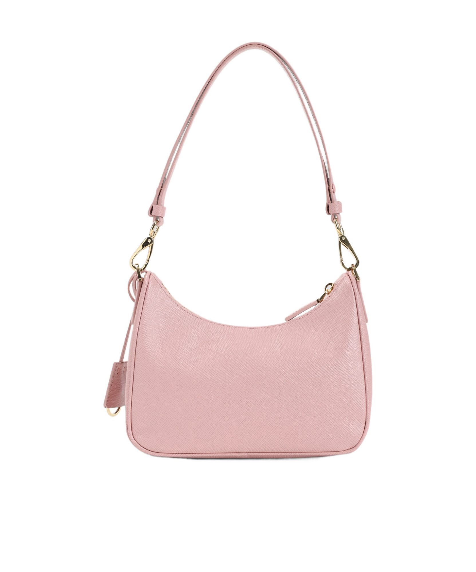 Prada Zippered Shoulder Bag In Pink