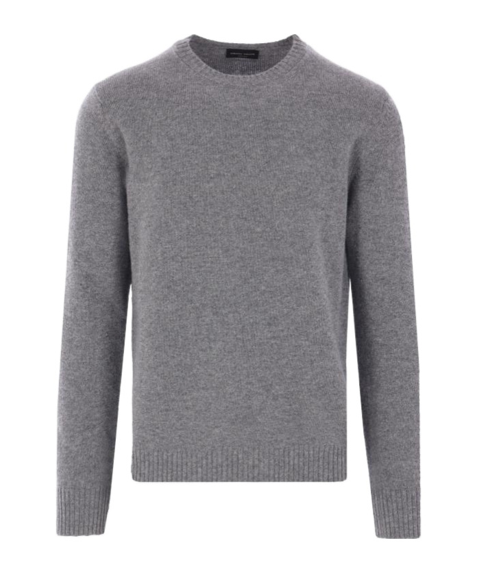Roberto Collina Round-neck Knitted Sweater In Gray