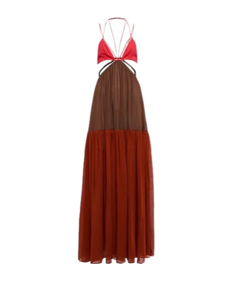 Nensi Dojaka Cutout Maxi Dress In Red
