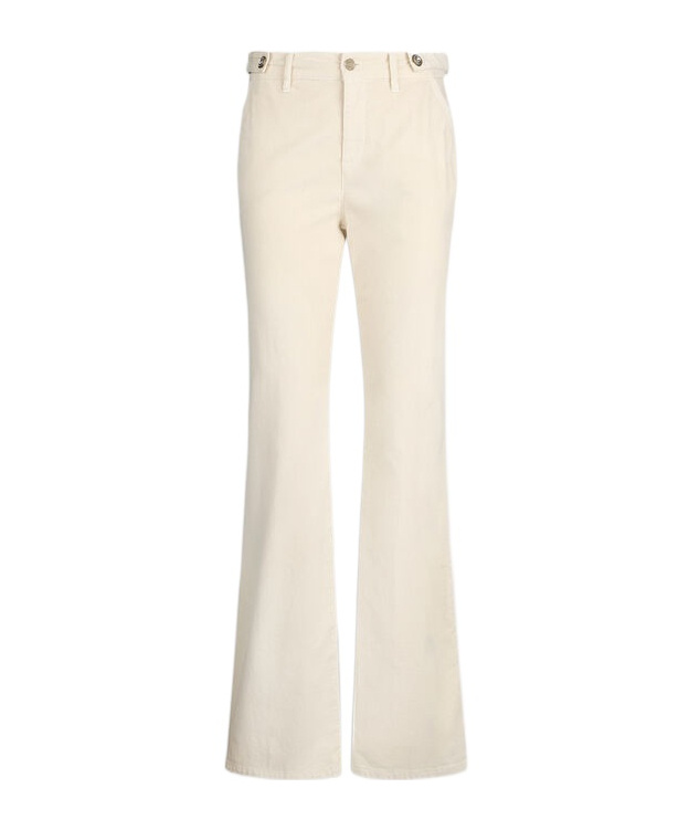 Liu •jo Liu Jo Velvet Bootcut Trousers In Neutral