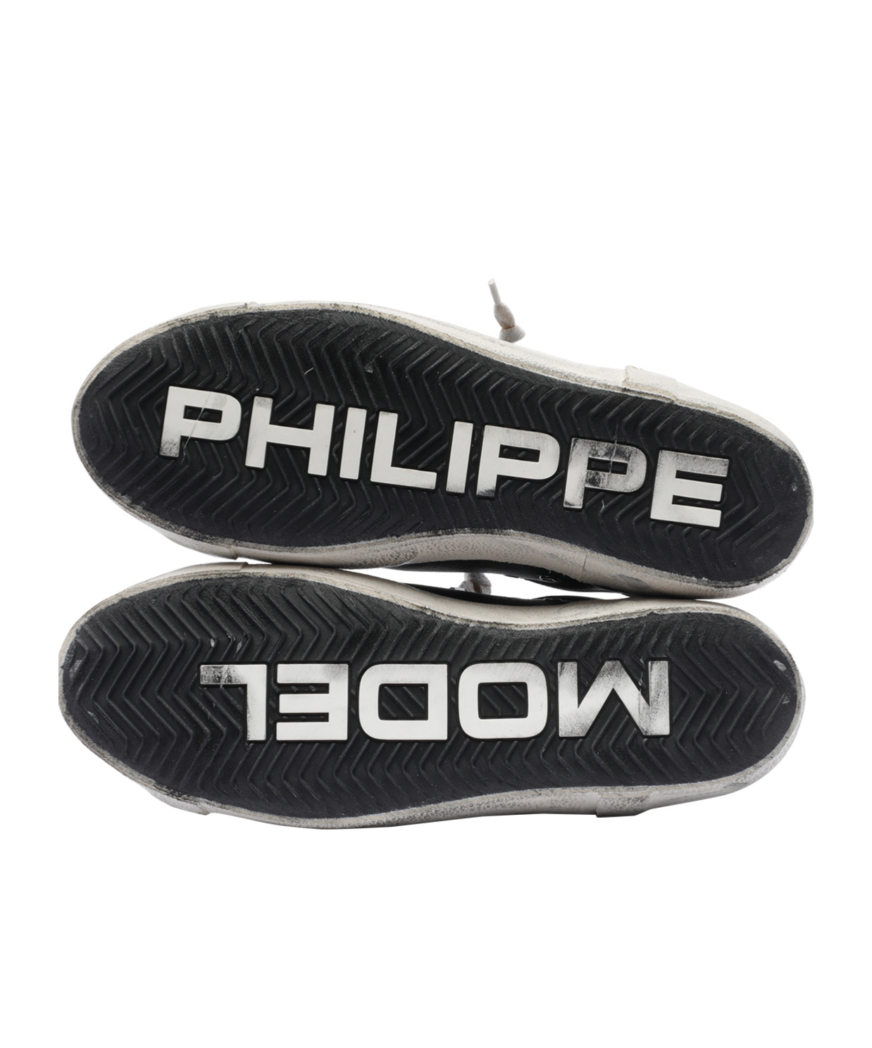 Philippe Model Lace-up Low-cut Sneakers In Black