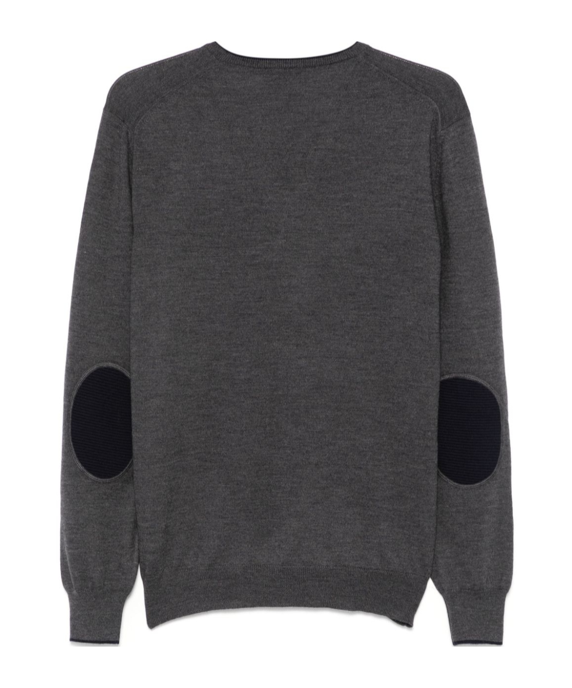 Fay Virgin Wool V-neck Sweater In Gray