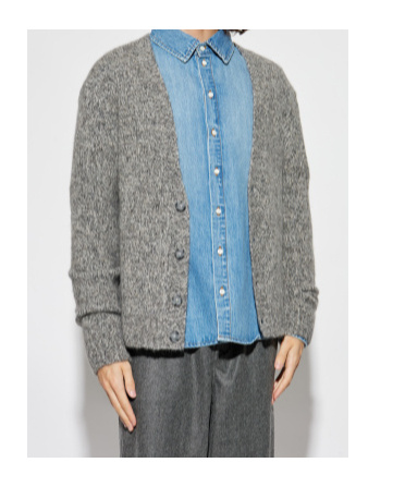 Woolrich Alpaca Wool-blend Speckled Cardigan In Gray