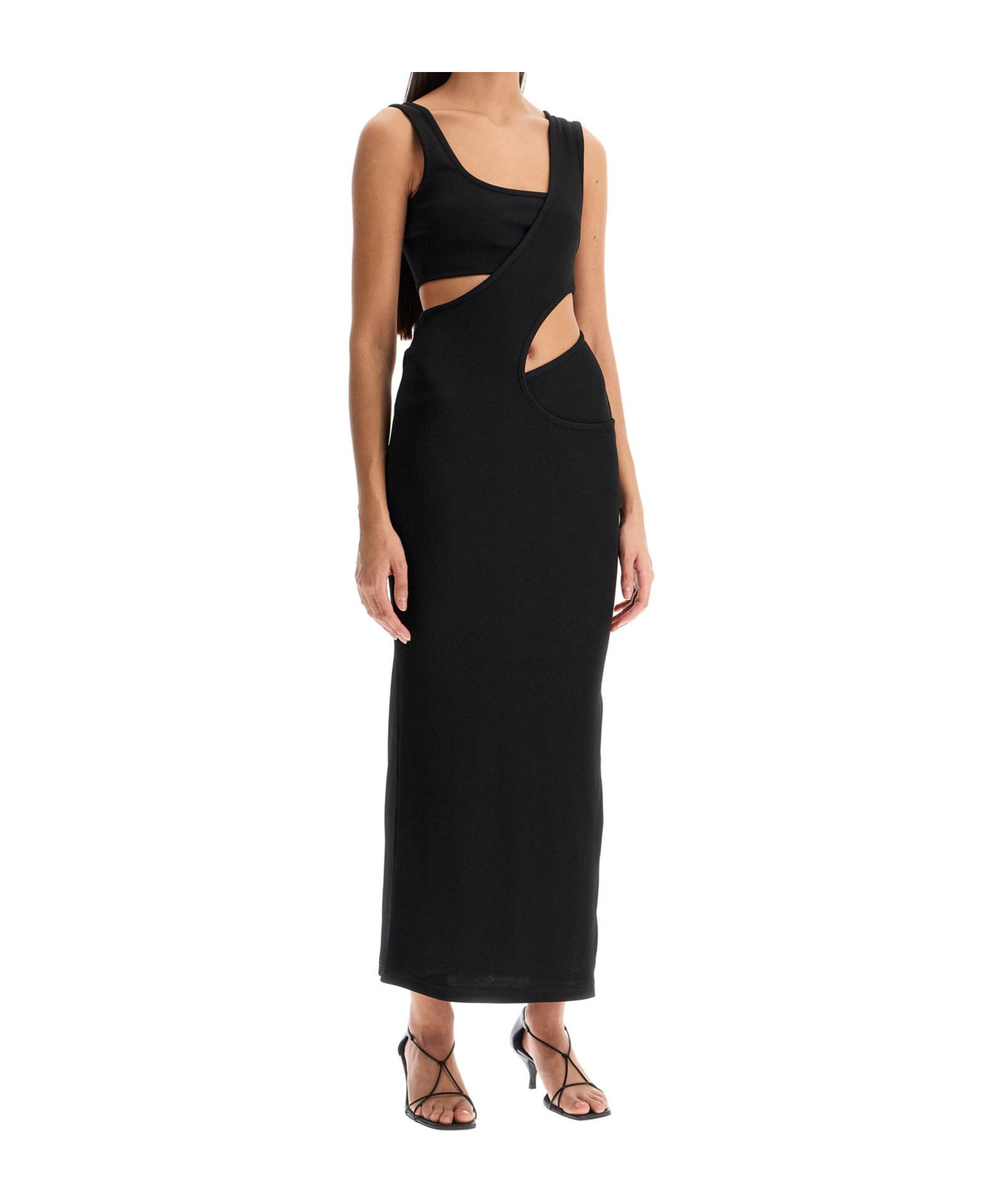 Christopher Esber Long Layered Effect Maxi Dress In Black