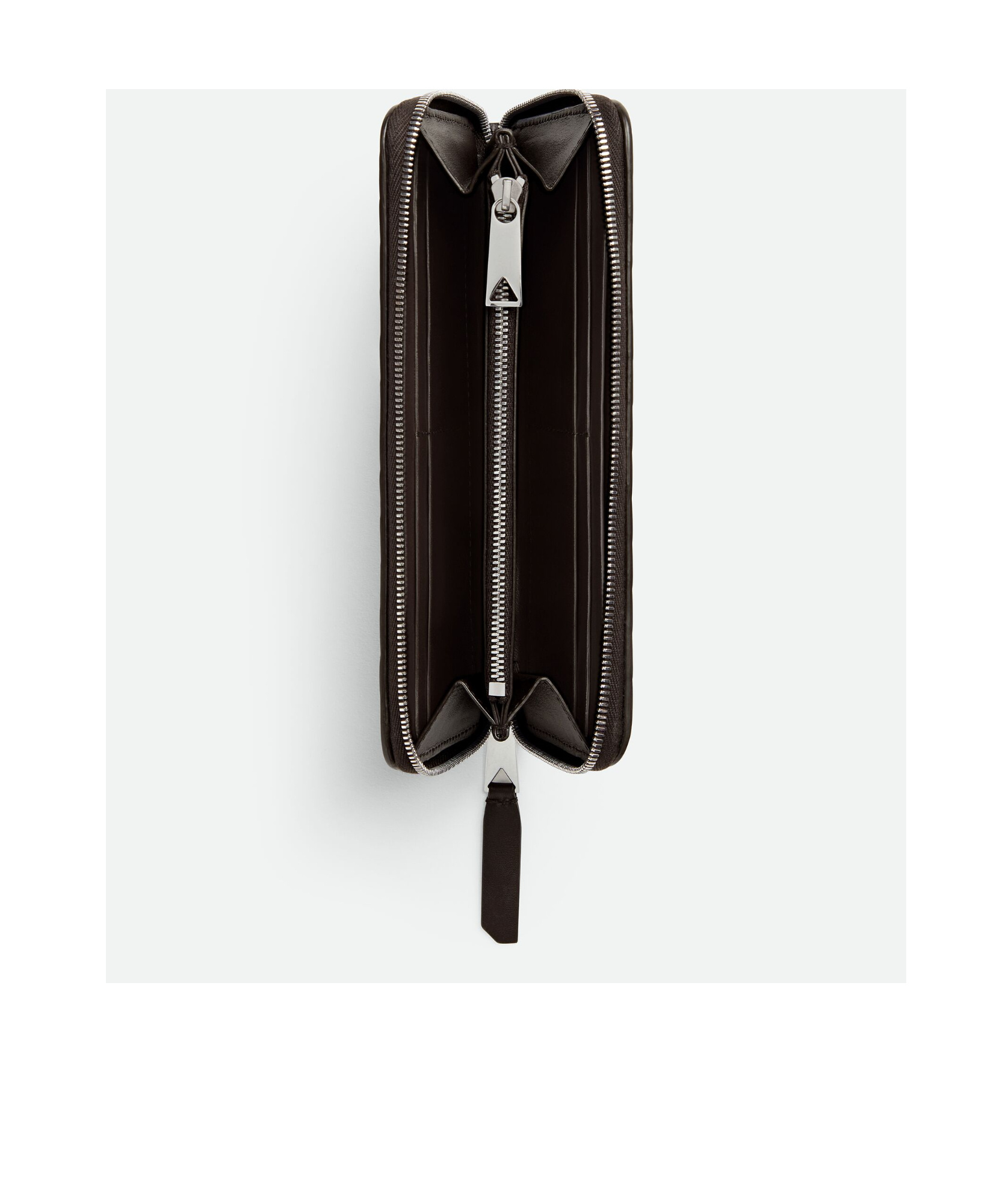 Bottega Veneta Intrecciato Zip Around Wallet Men In Black