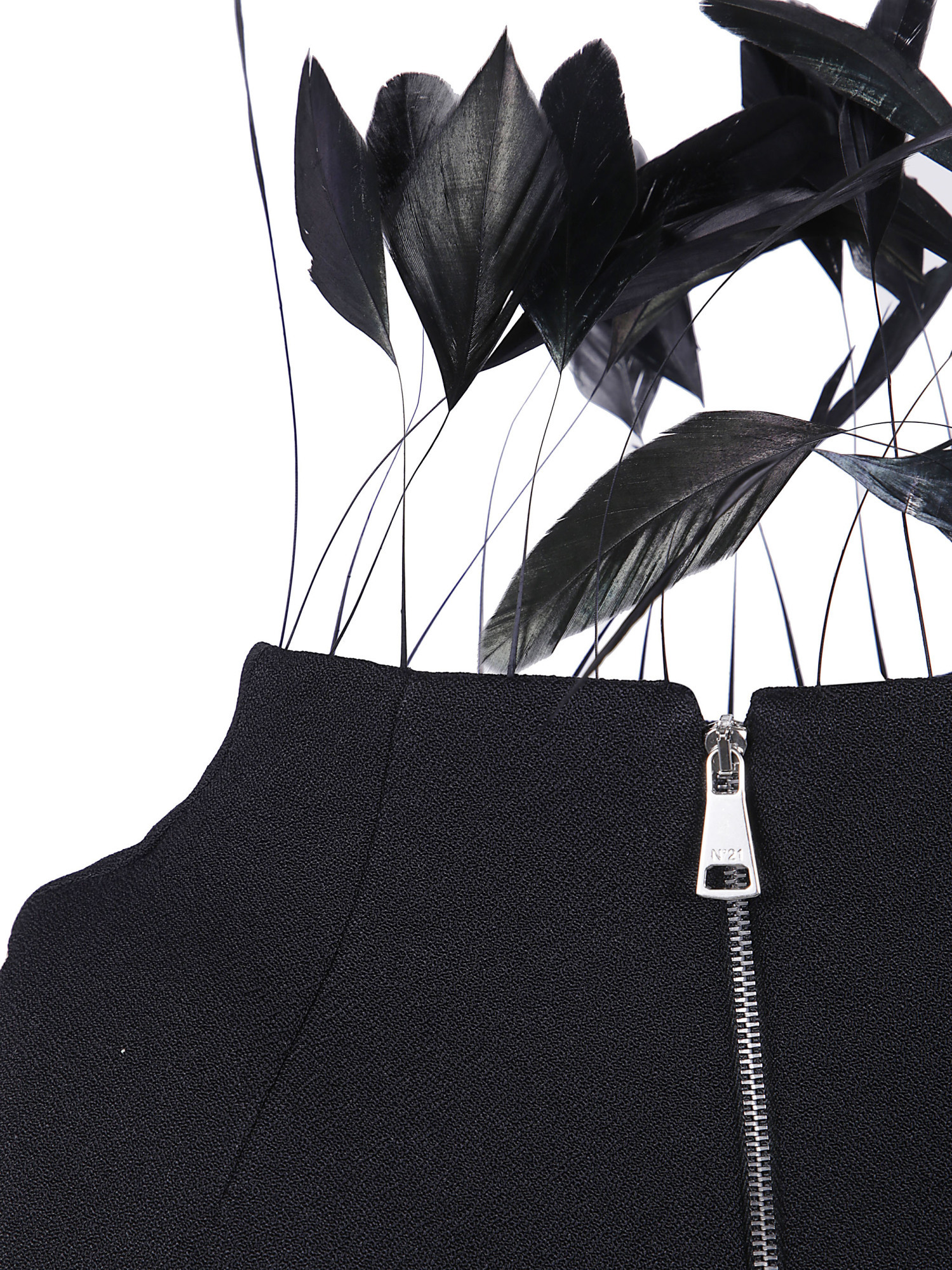 N°21 Sleeveless Top With Feathers Clothing In Black