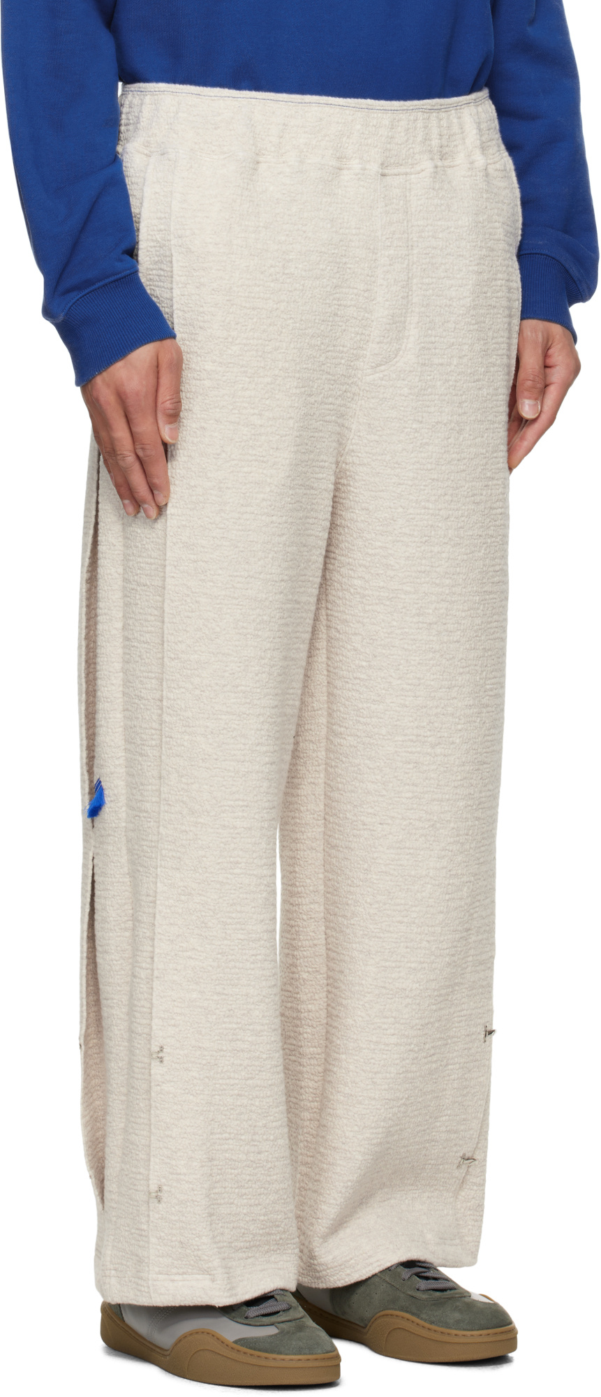 Ader Error Beige Realce Product. 68 Sweatpants In Oatmeal
