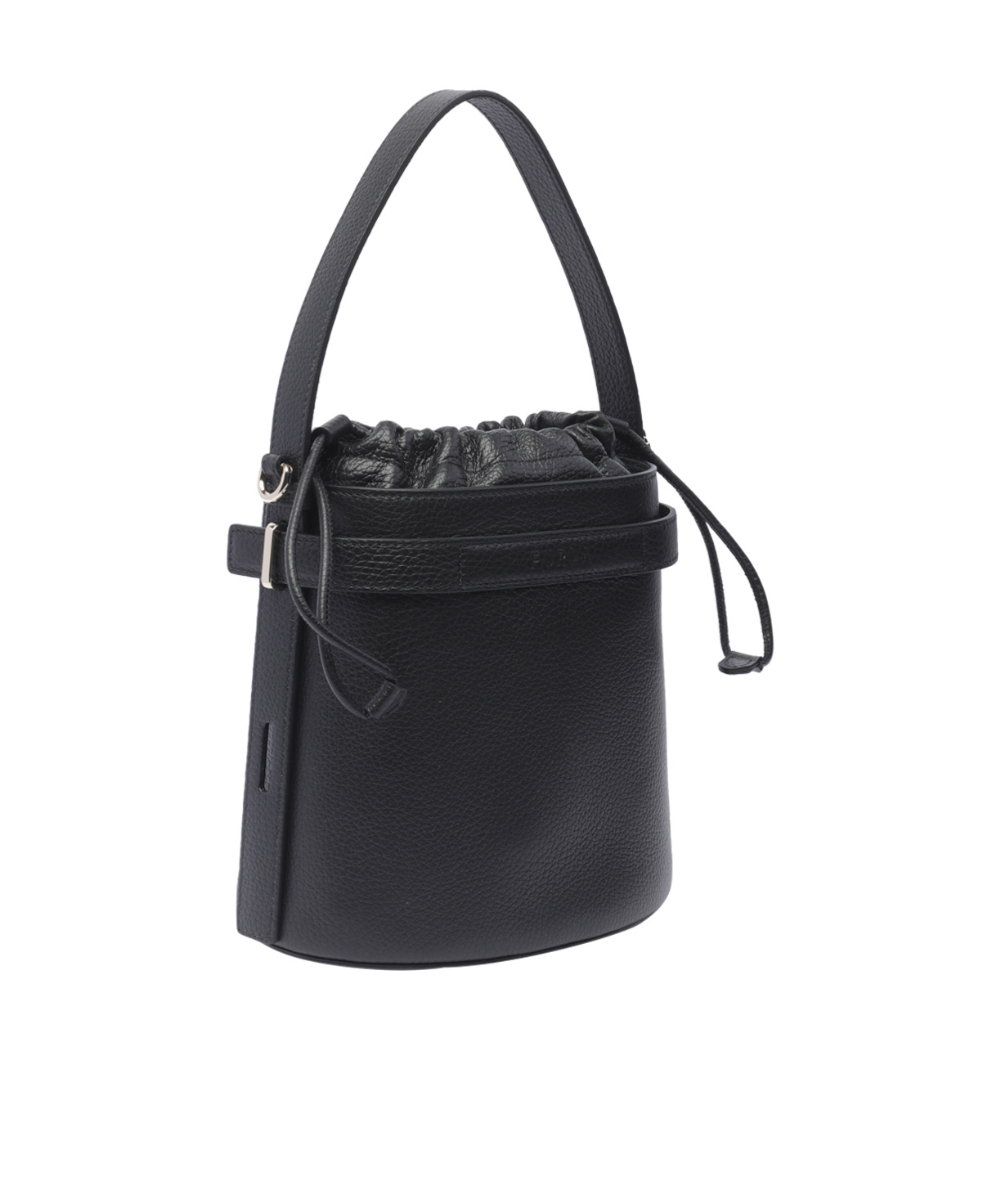 Furla Giove Drawstring Mini Bucket Bag In Black