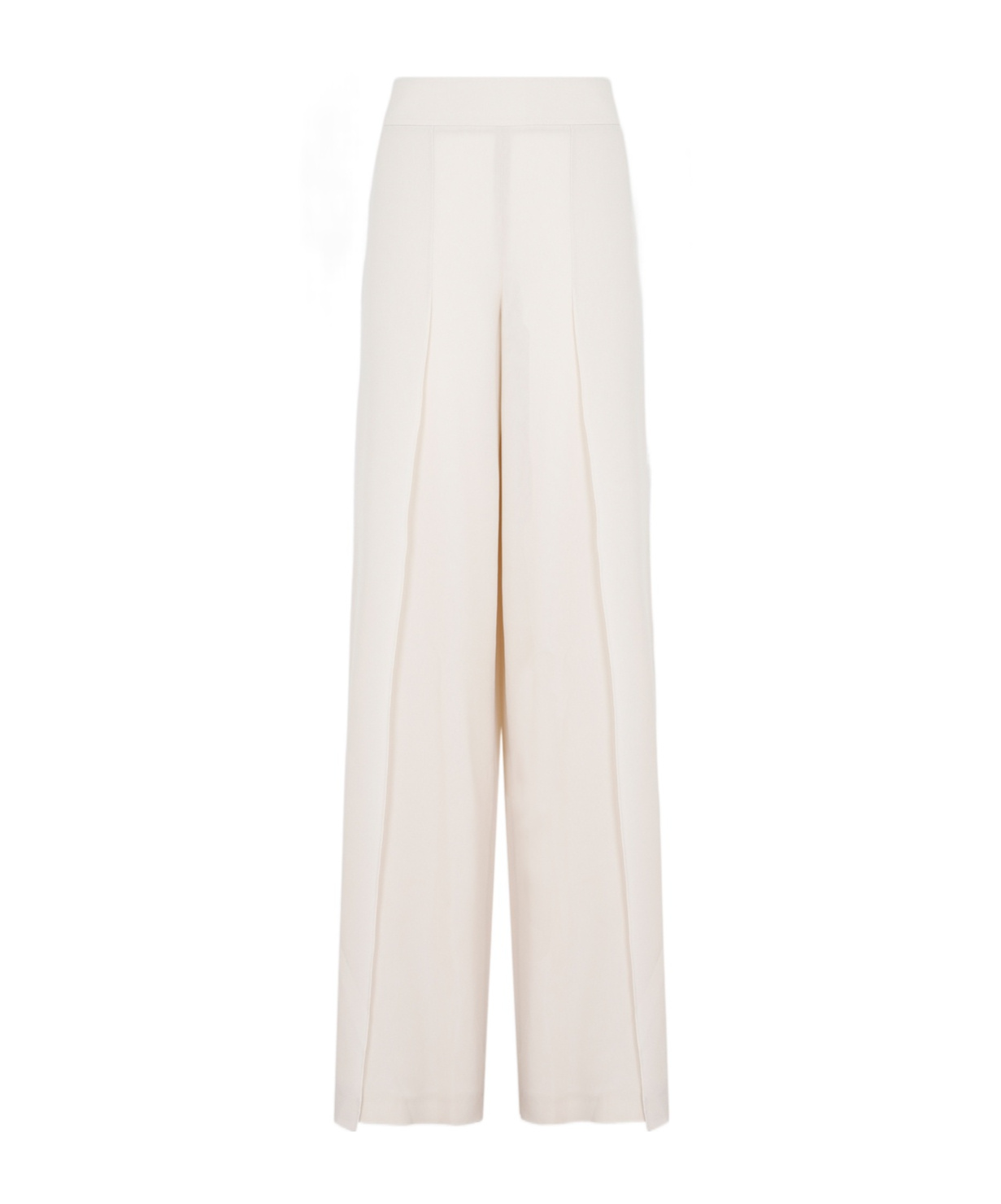 Shop Akris Side-slit Layered Silk Trousers In White