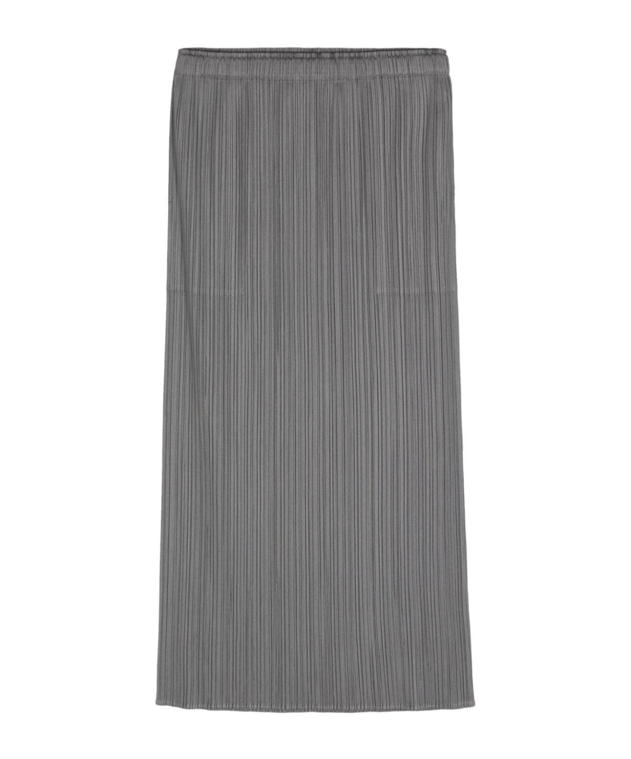 Issey Miyake Pleated Midi Skirt In Gray