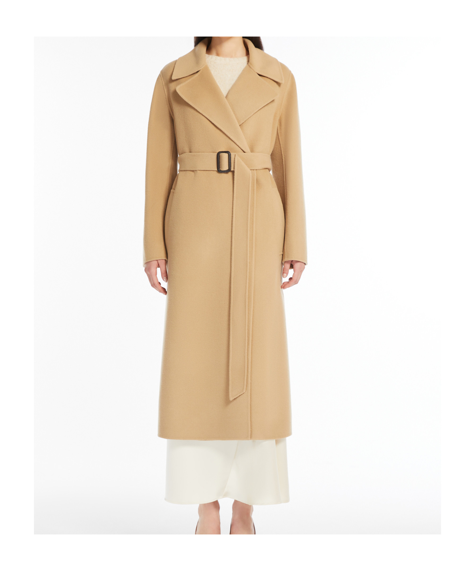 Weekend Max Mara Long-sleeved Coat In Nude