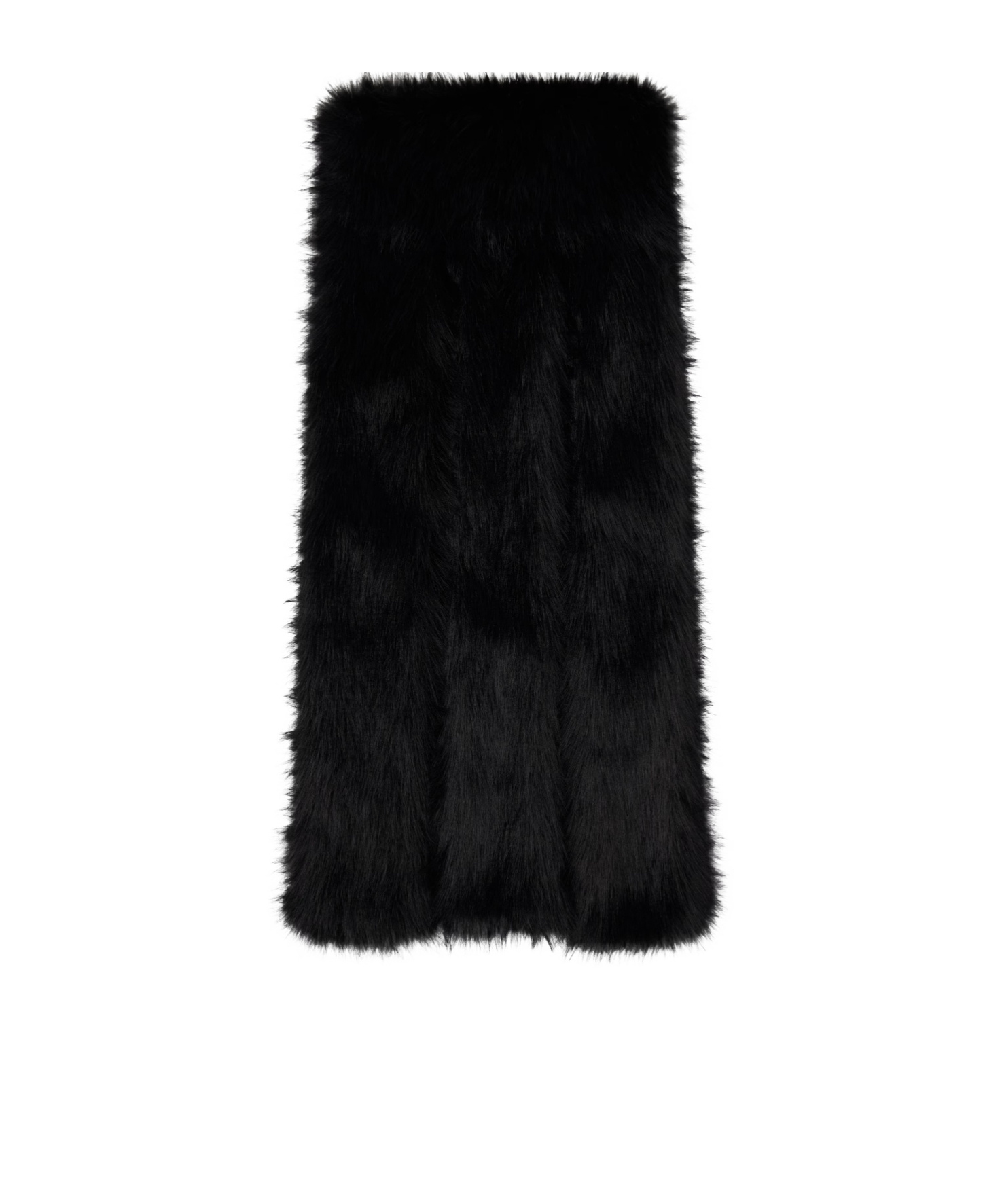 Simone Rocha Triple Slit Faux Fur Scarf In Black