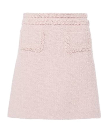 Giambattista Valli High-rise Wool-blend Miniskirt In Pink