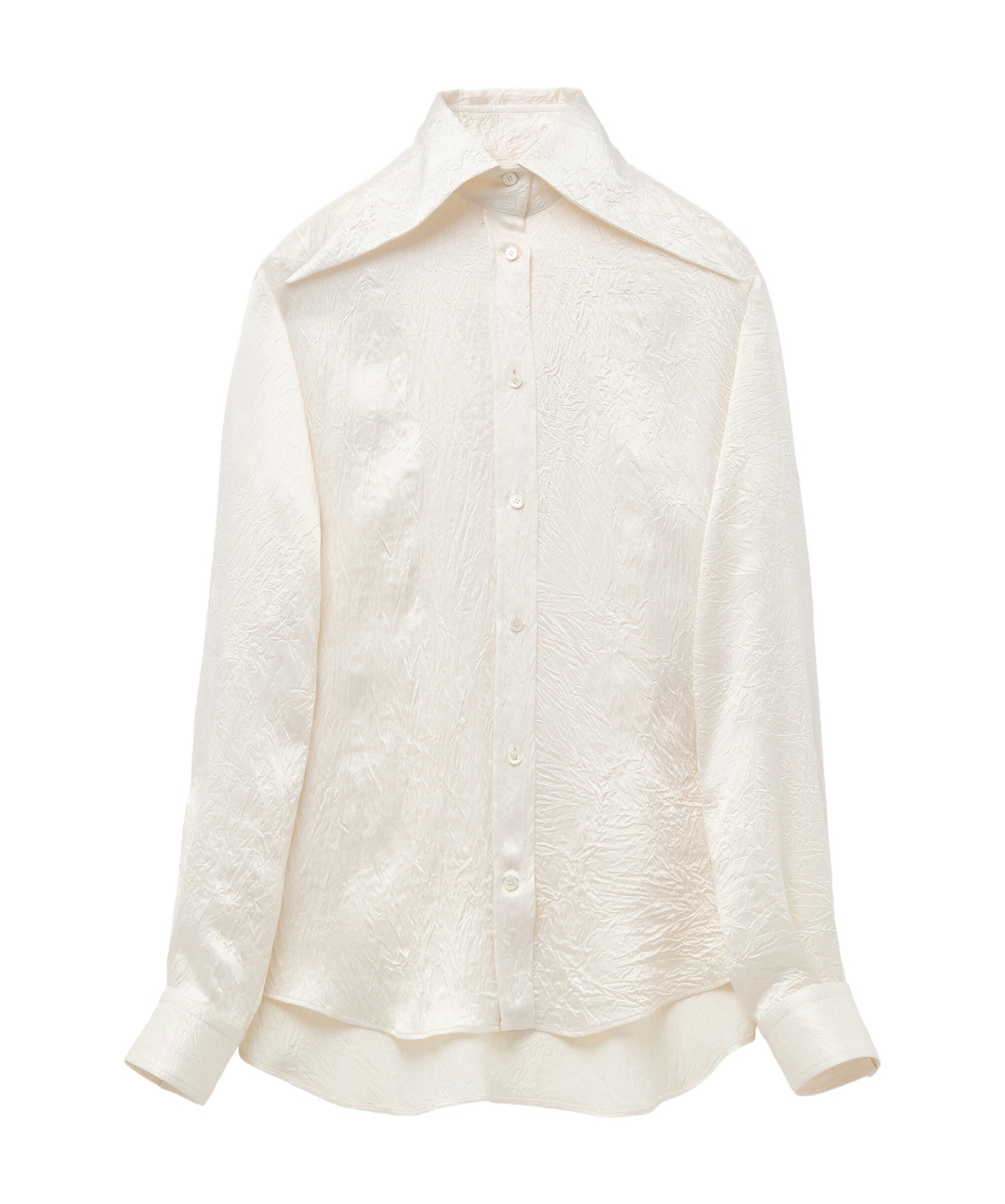 Alexander Mcqueen Exaggerated Collar Shirt In White