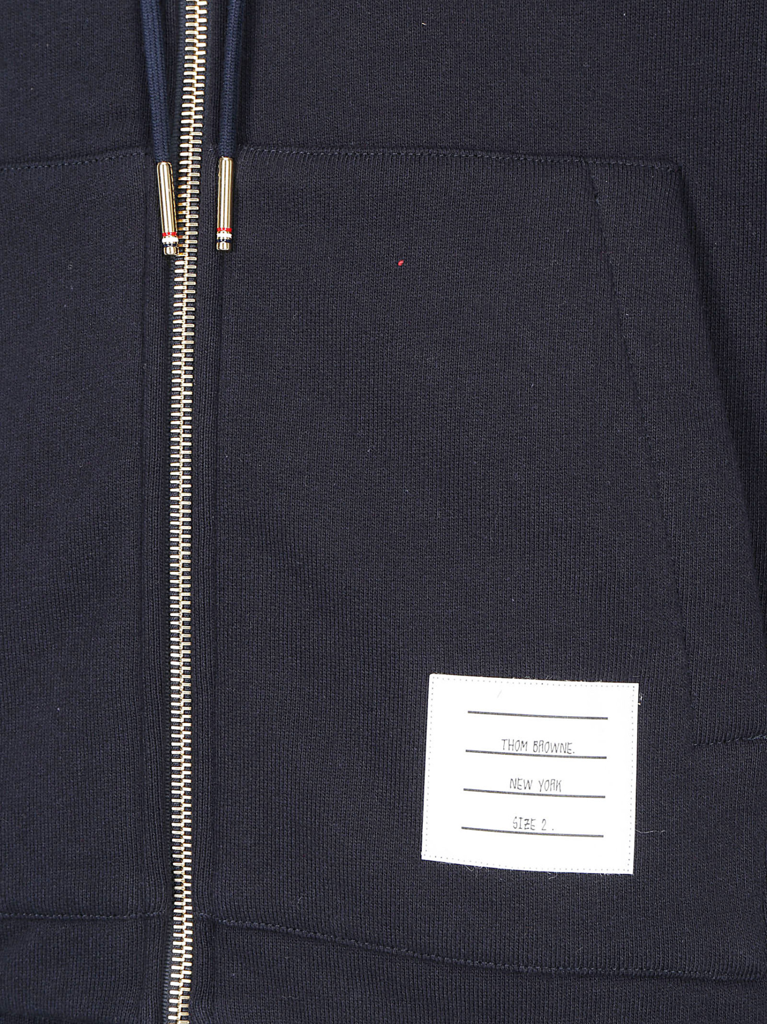Thom Browne Center-back Stripe Loopback Hoodie In Black
