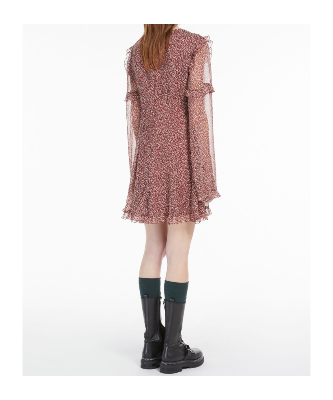 Weekend Max Mara Long-sleeved Dress In Brown