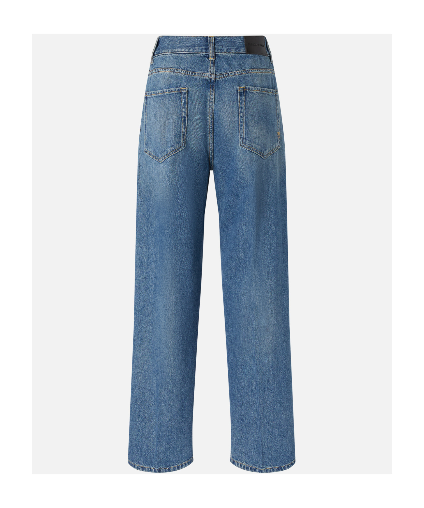Pinko Baggy Jeans With Front Pleat In Blue