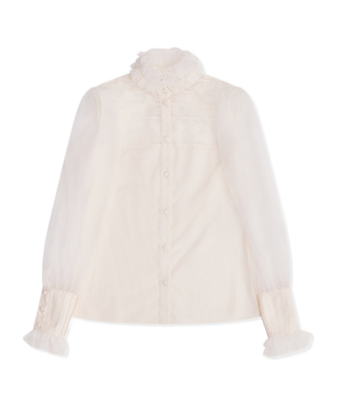 Valentino Long-sleeved Shirt In White