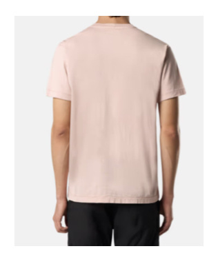Stone Island Logo Print Crew Neck T-shirt In Pink