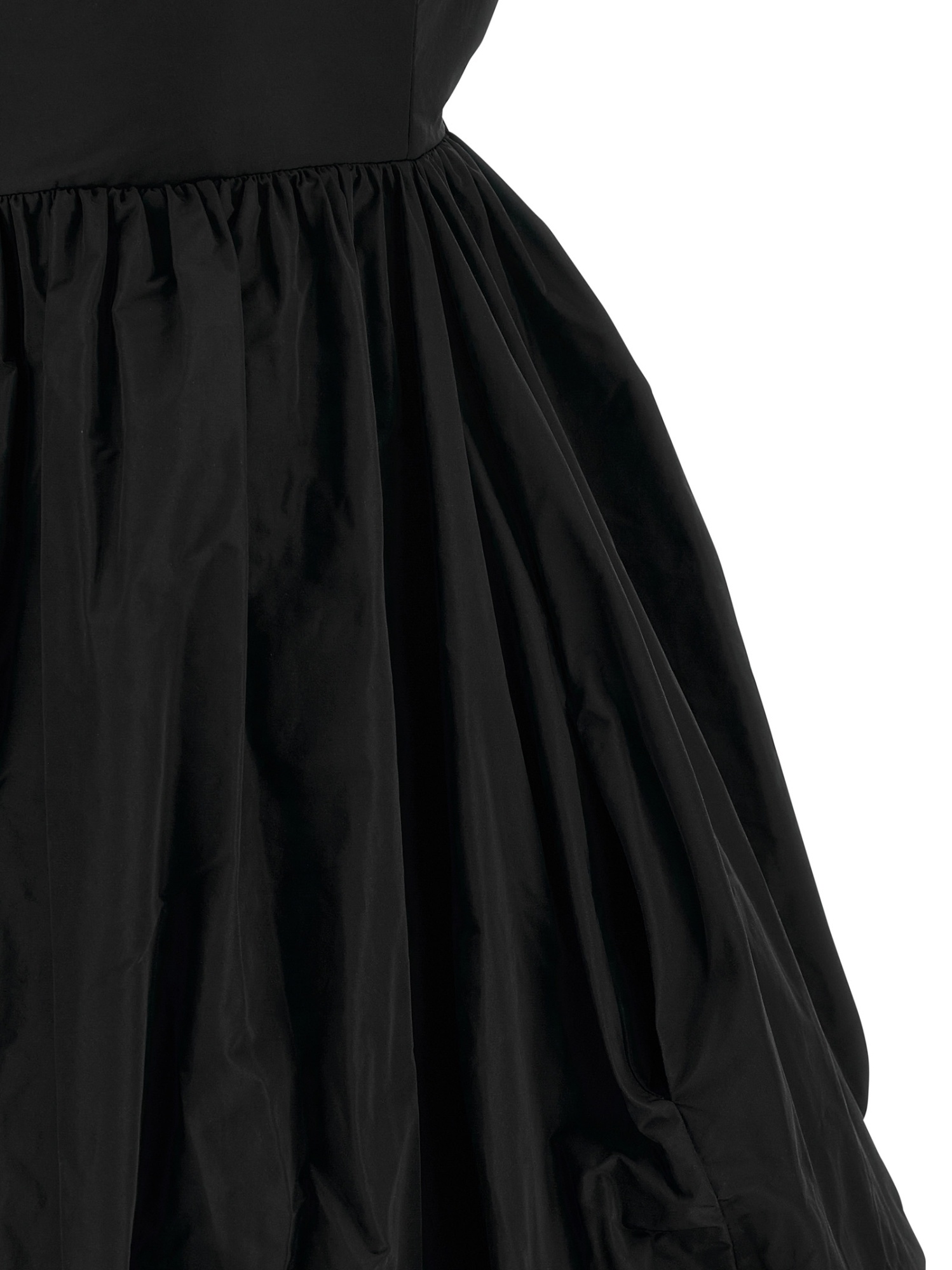 Pinko Spaghetti Strap Sweetheart Gathered Flare Dress In Black