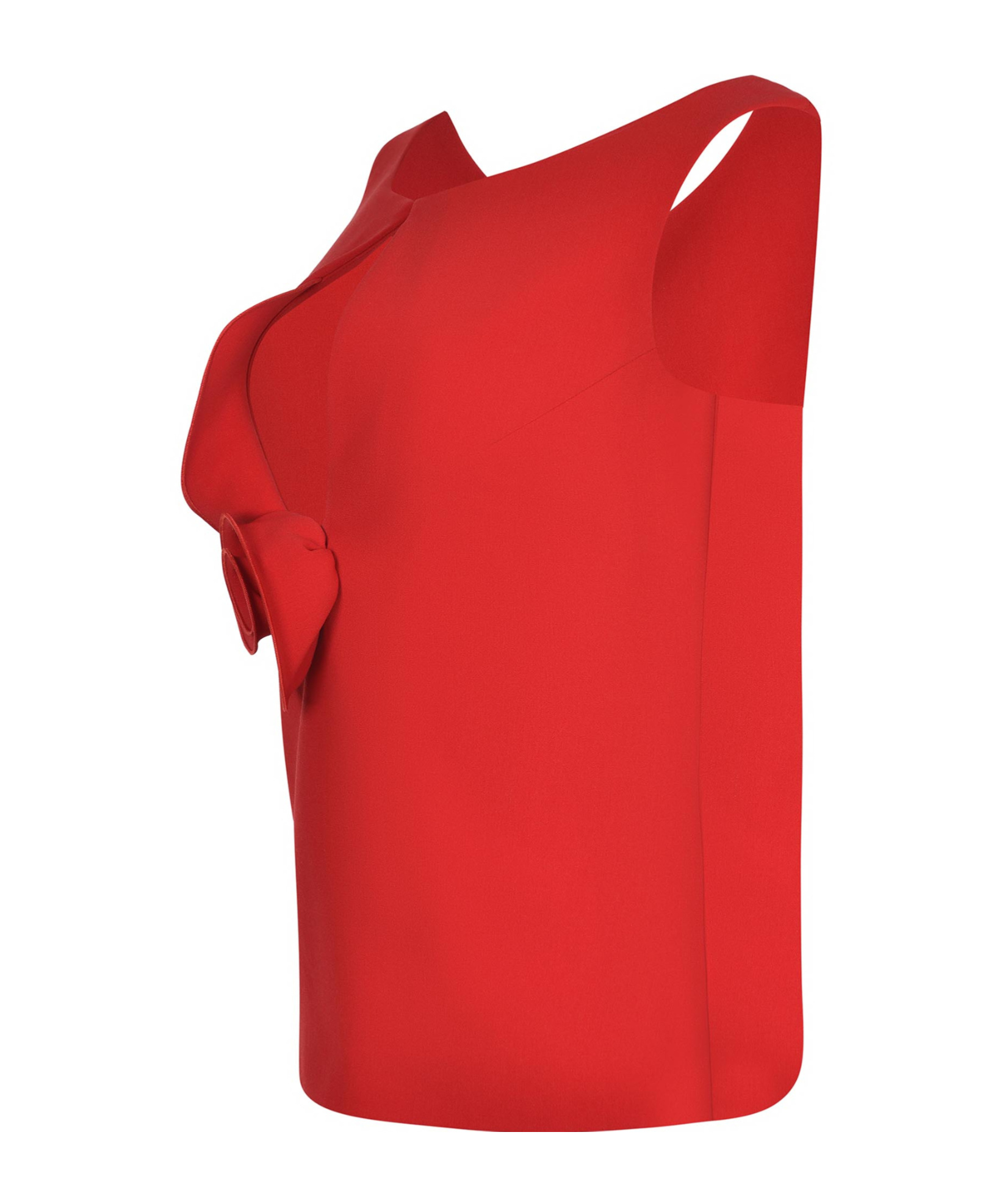Magda Butrym Rose-detail Wool-blend Top In Black