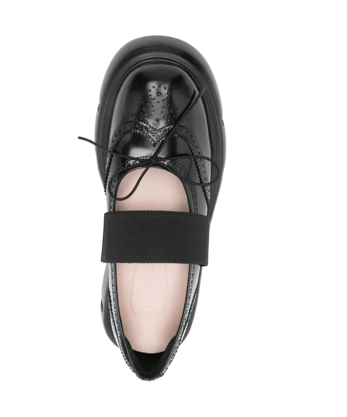Simone Rocha Platform Ballet Brogues Shoes In Black