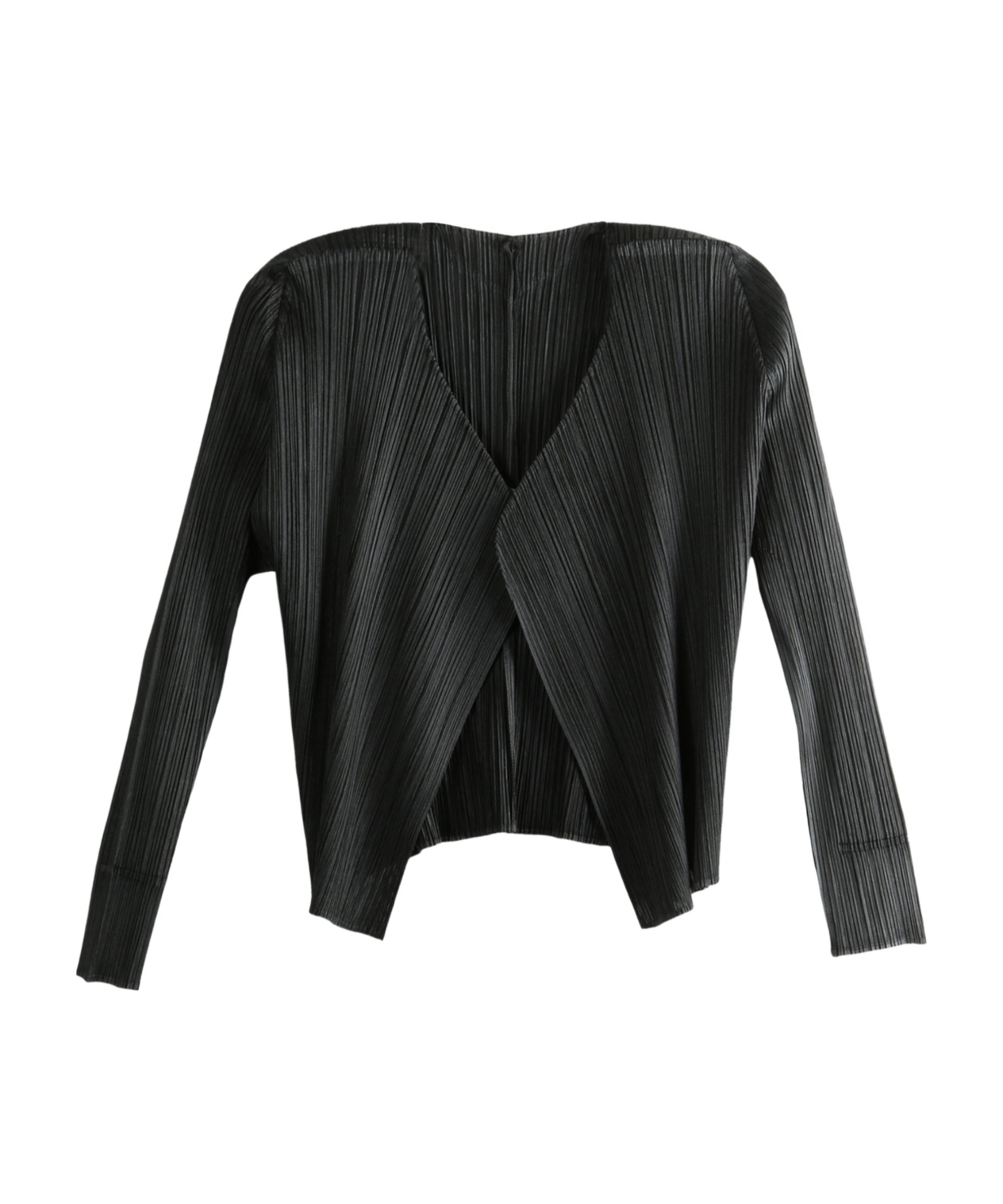 Issey Miyake Ribbed Knit Cardigan In Black