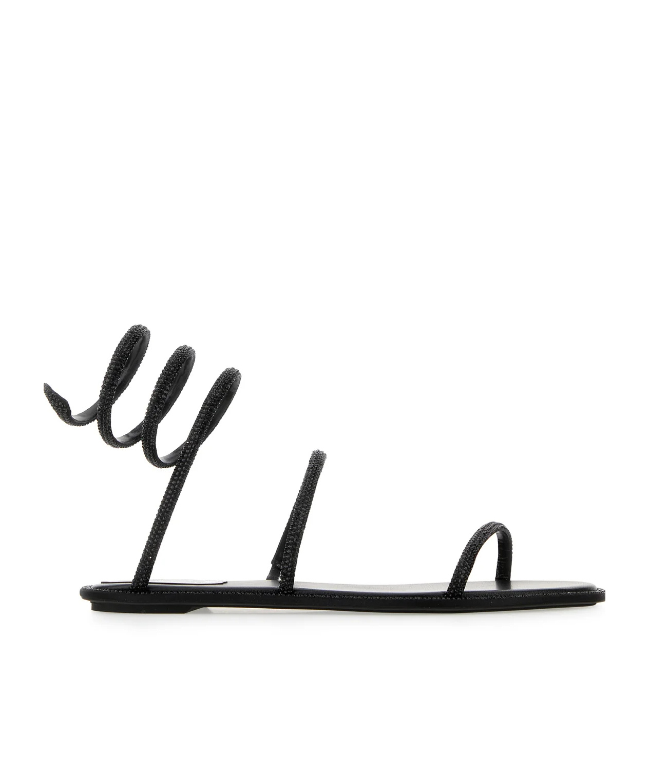 René Caovilla Rene Caovilla Embellished Satin Cleo Sandals In Black