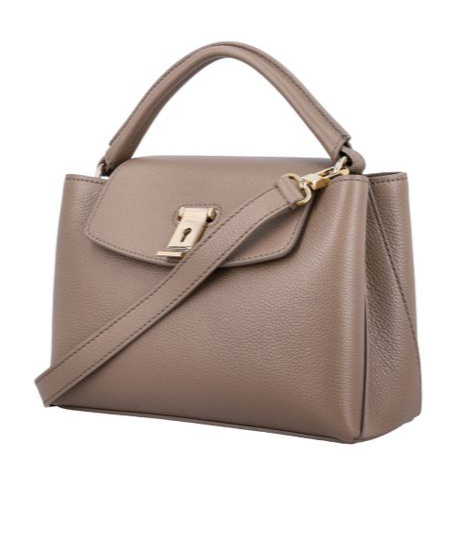 Bally Logo Engraved Foldover Top Tote Bag In Nude