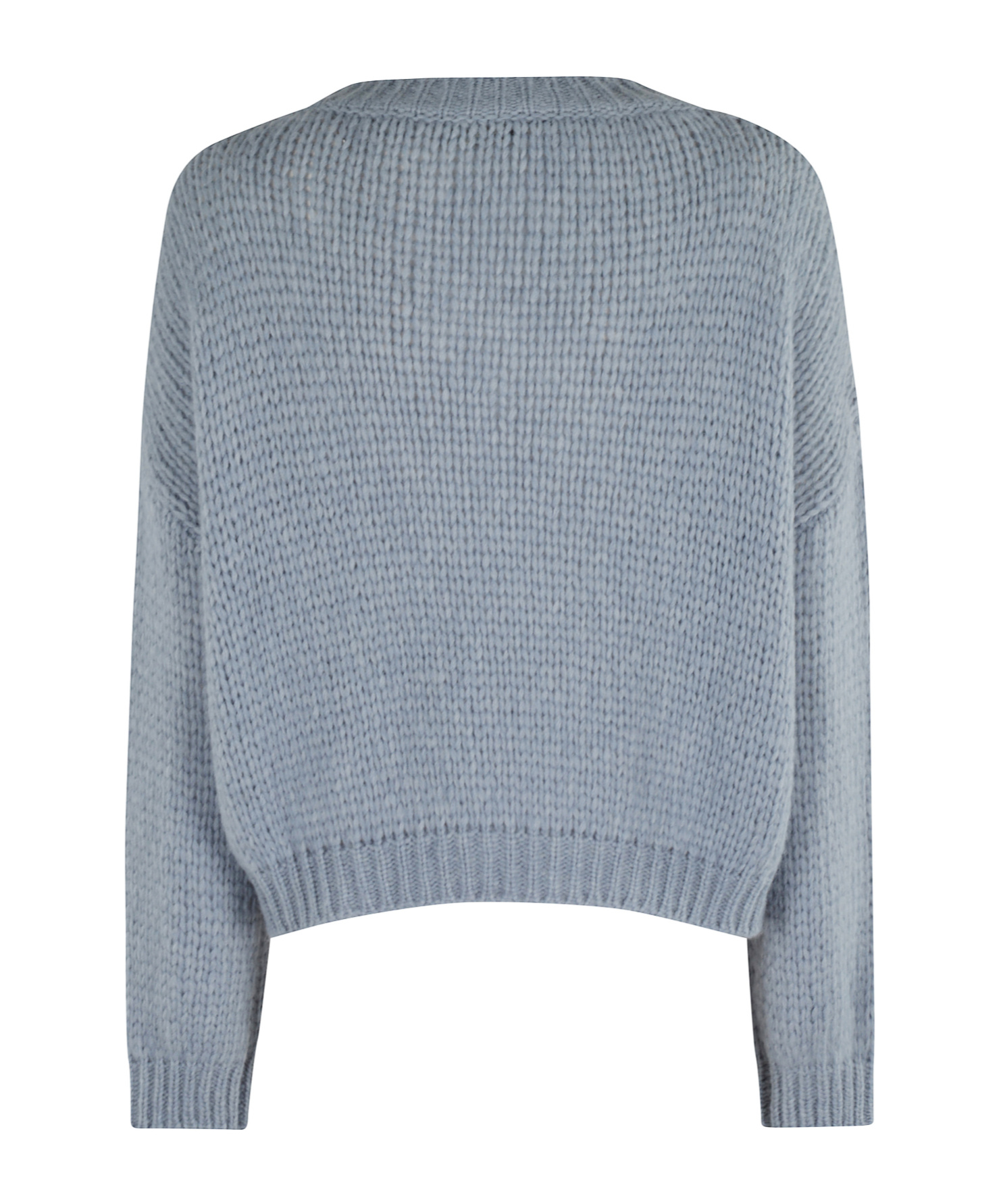 Roberto Collina Relaxed Fit Long-sleeved V-neck Sweater In Blue