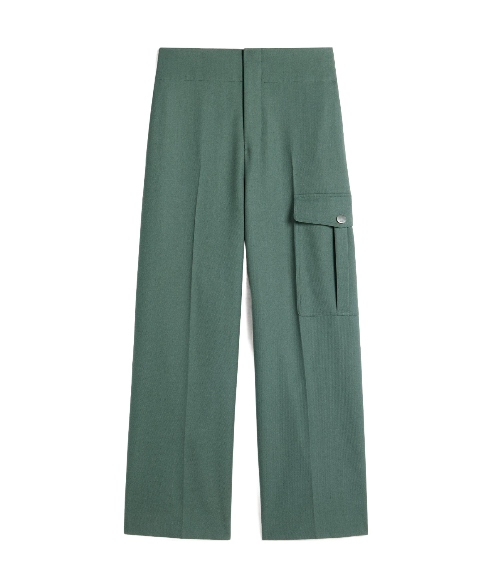 Shop Ami Alexandre Mattiussi Ami Straight Fit Trousers In Green