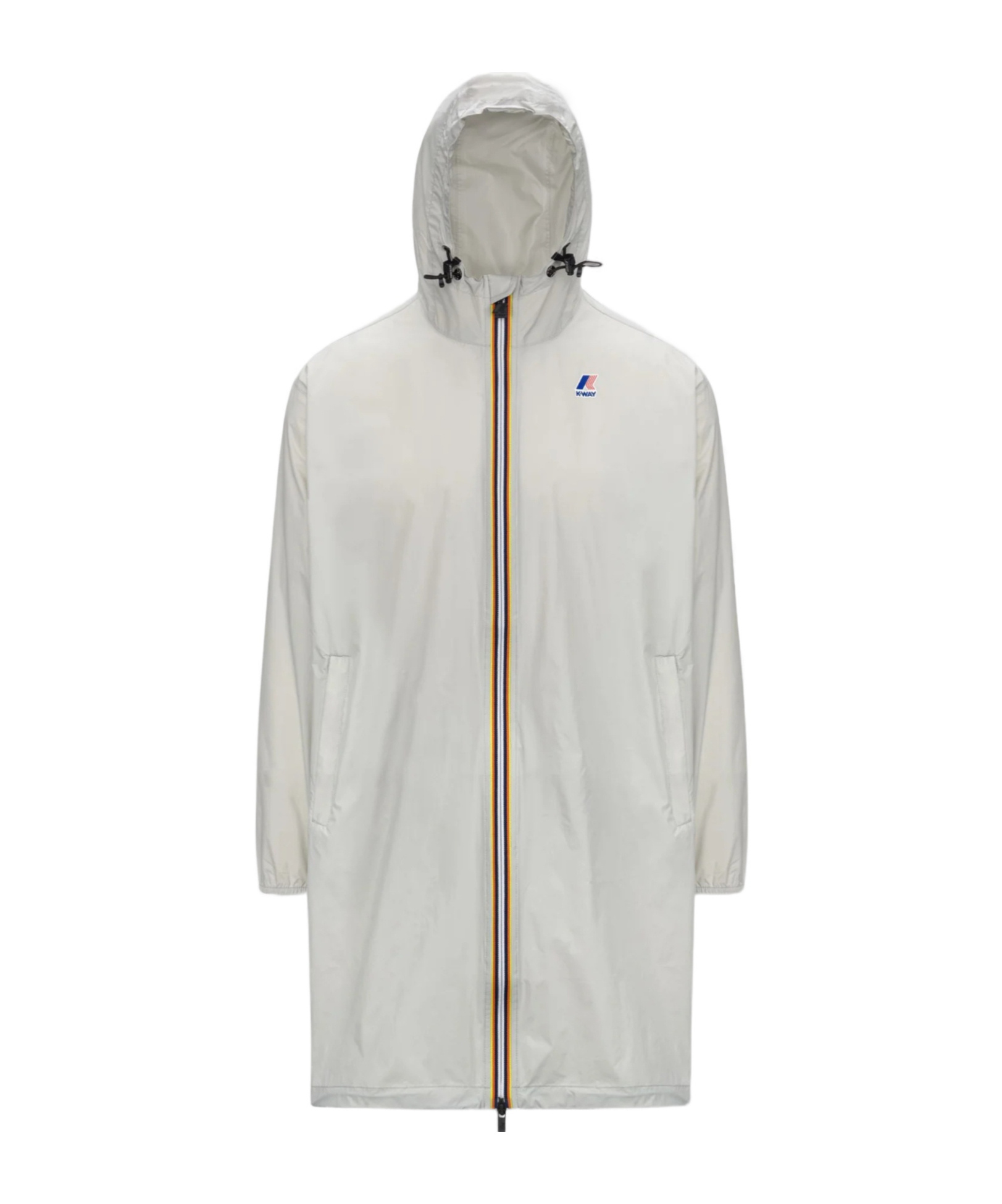 K-way Long Waterproof Jacket In White