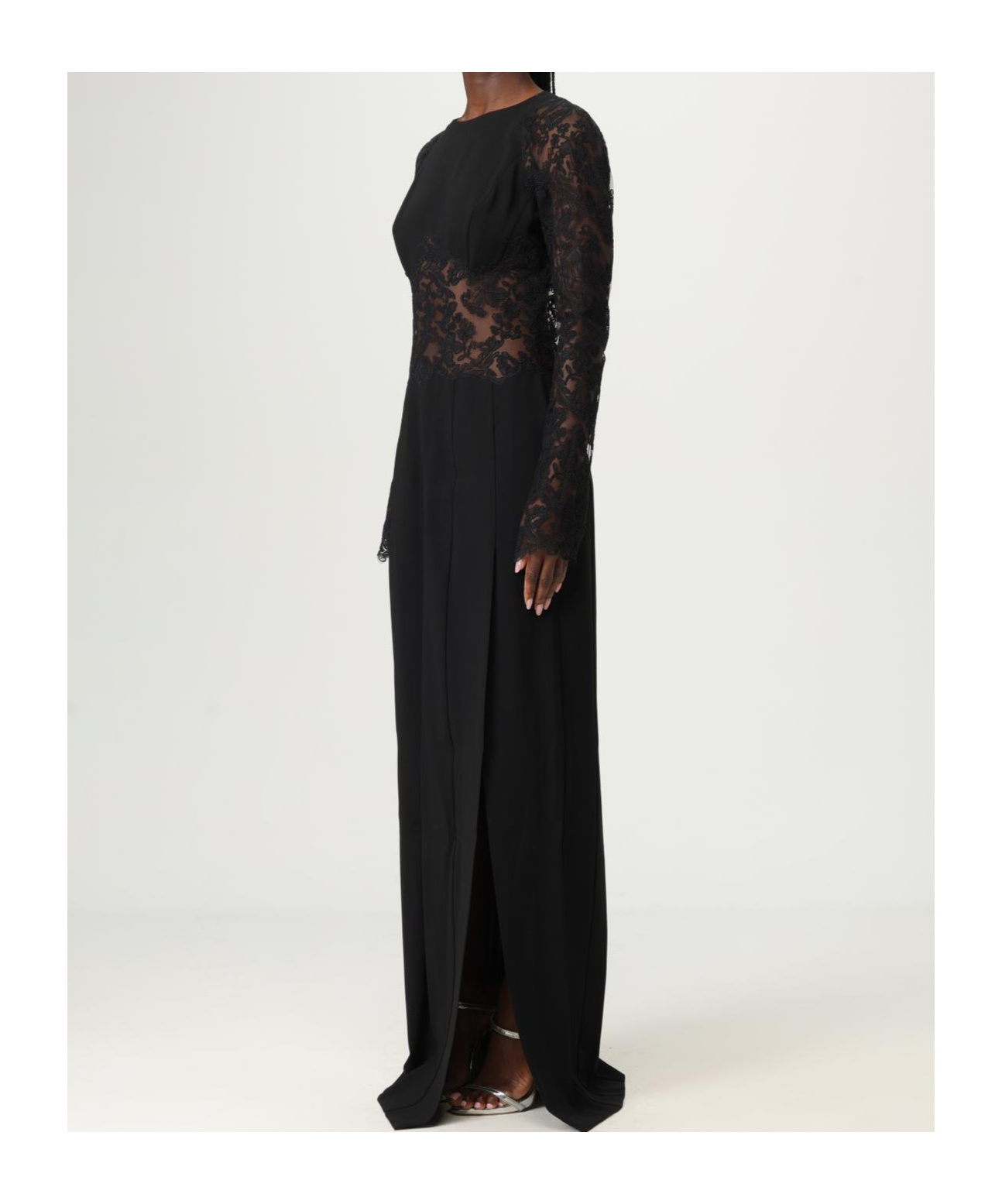 Ermanno Scervino Long Sleeve Dress In Black