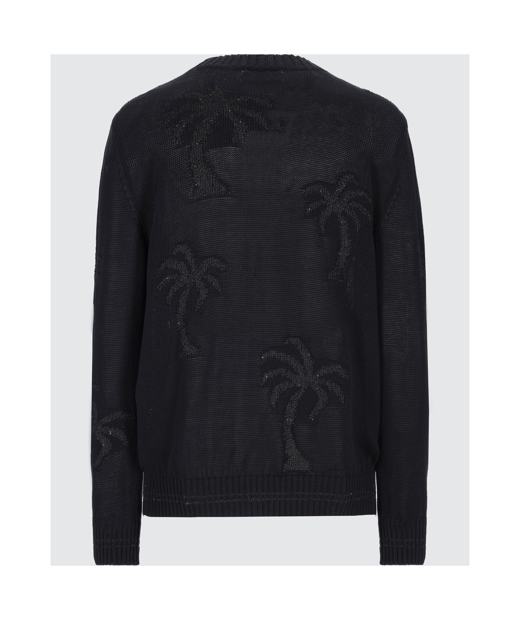 Shop Laneus Jacquard Sweater In Black