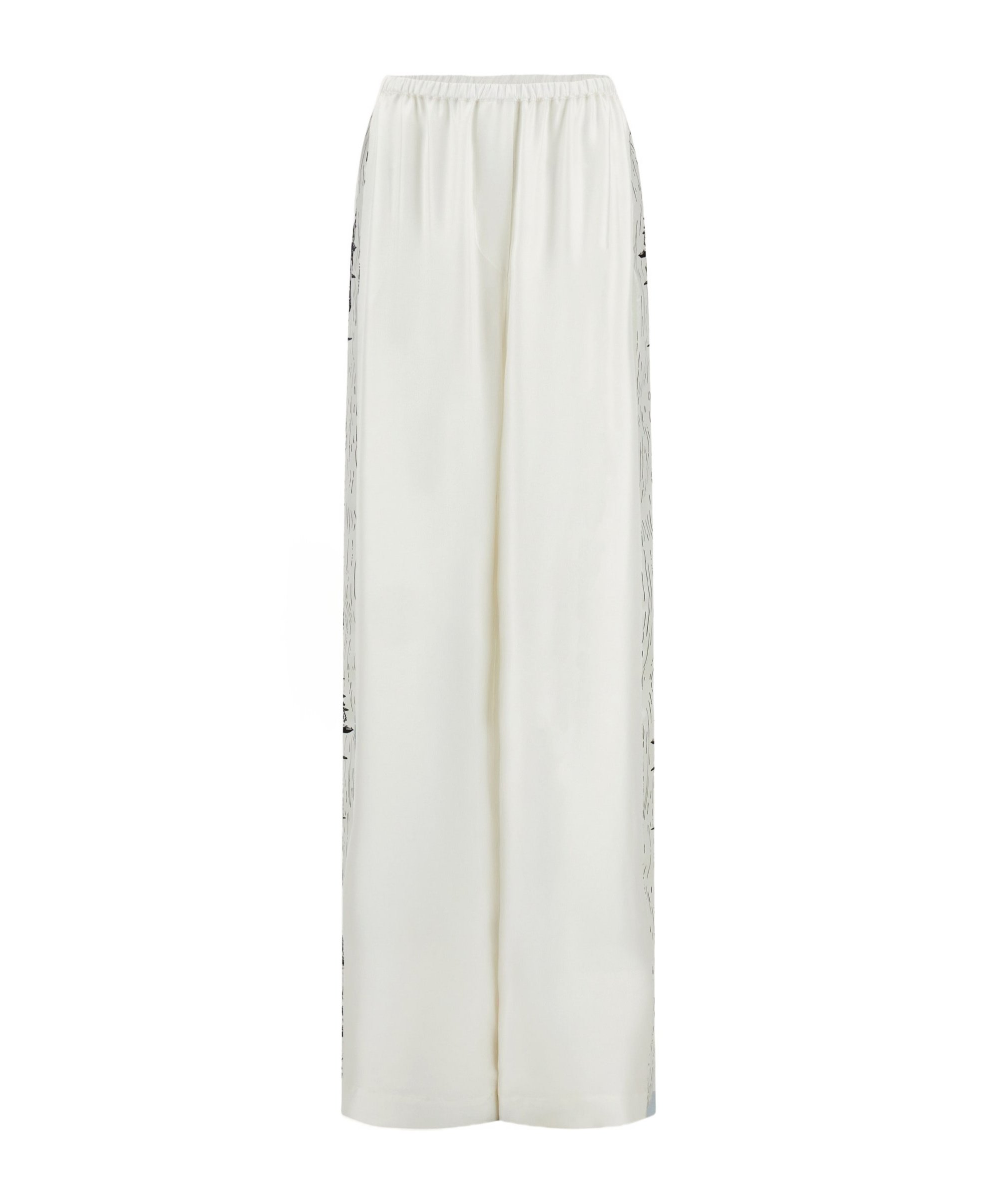 Ferragamo Back To Earth - Silk Trouser In White