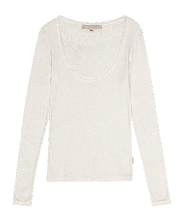 Remain Birger Christensen Long-sleeved Jersey Pullover In White