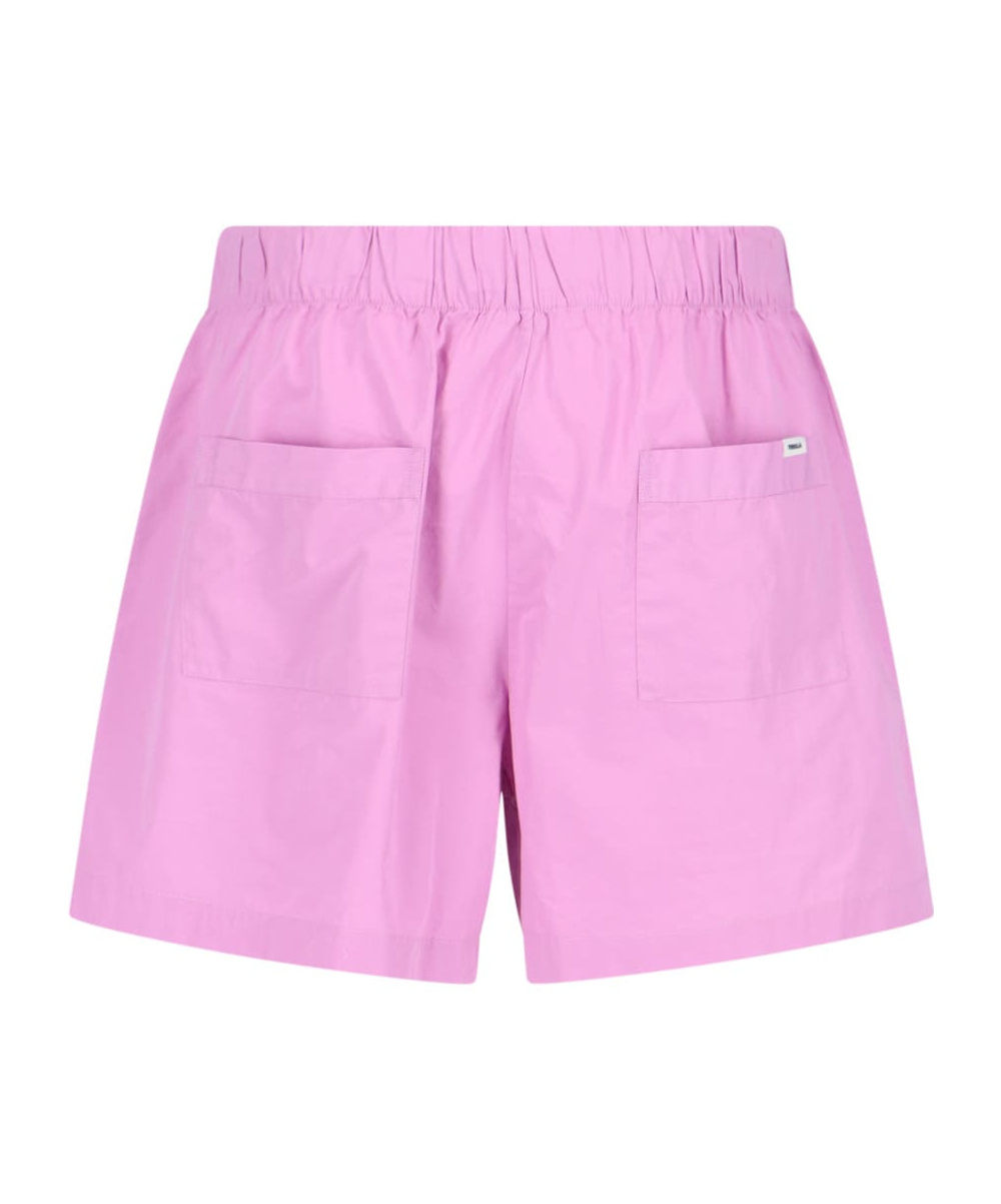 Tekla High-waist Drawstring Poplin Shorts In Pink