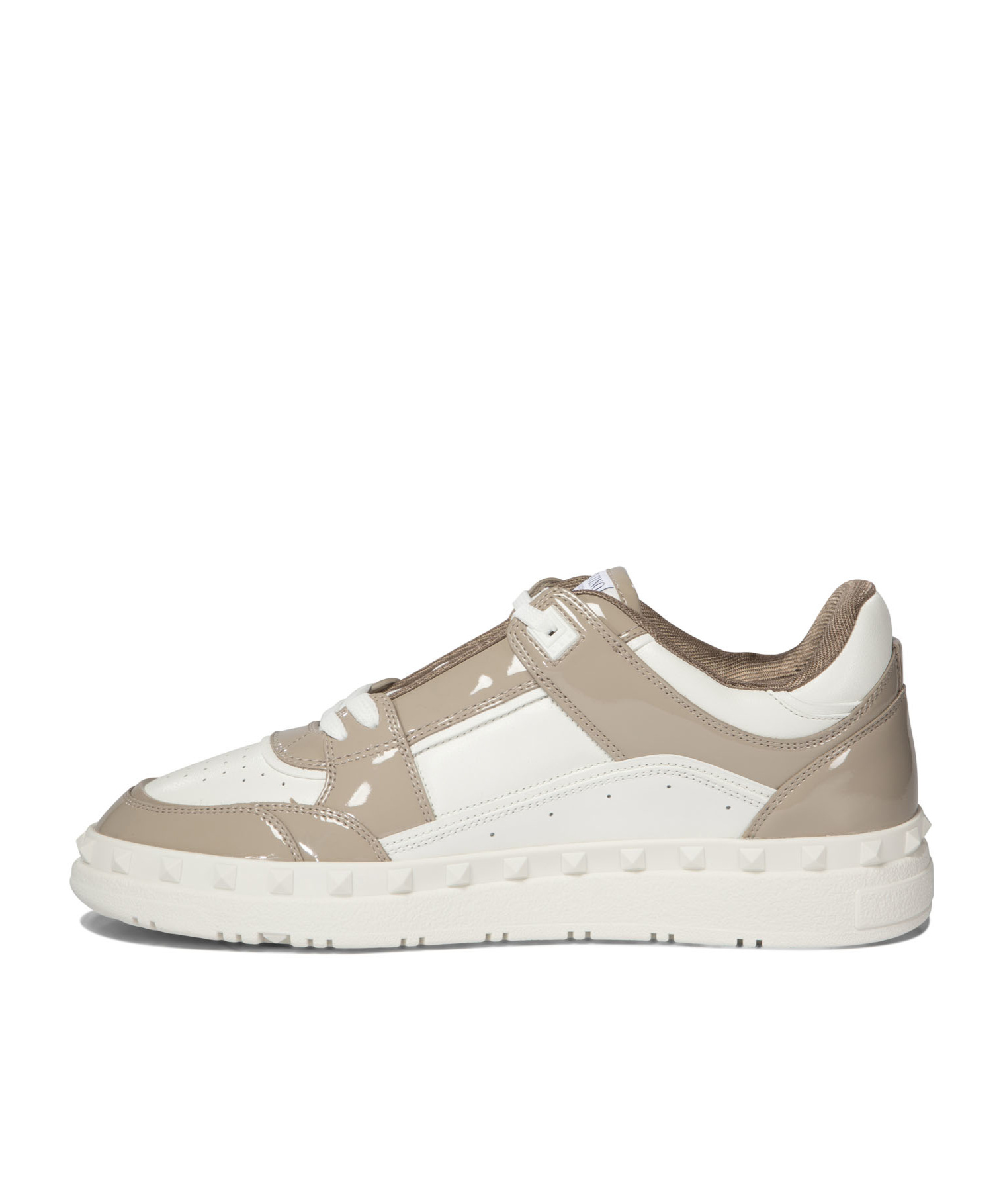 Valentino Freedots Leather Sneakers In White