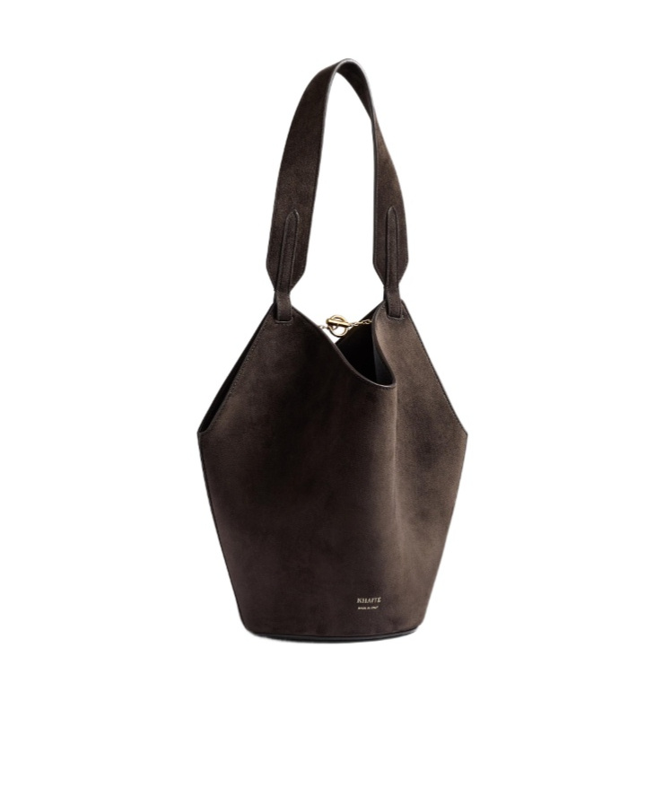 Khaite Mini Lotus Tote Bag In Brown