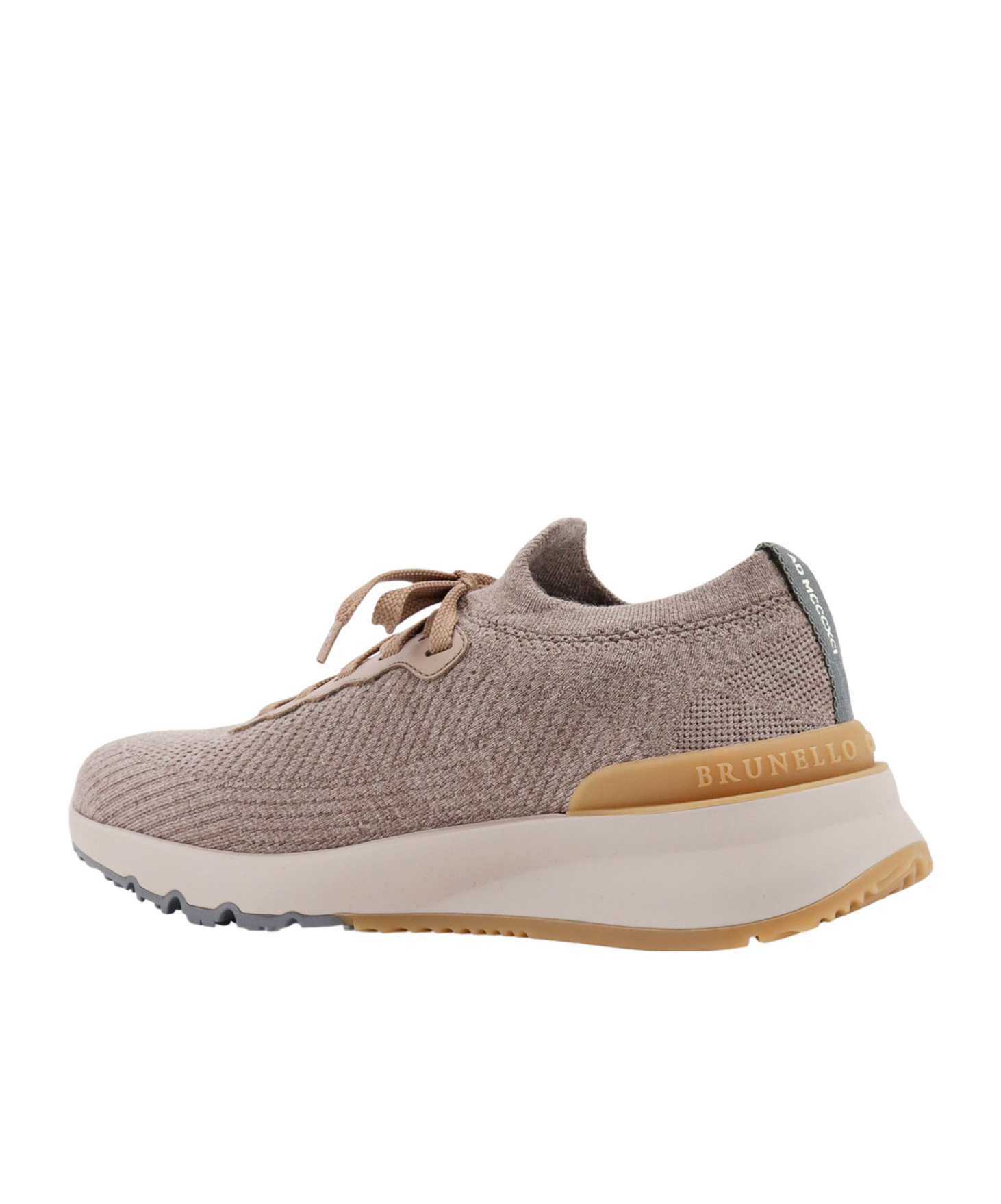 Brunello Cucinelli Knitted-upper Sneakers In Nude