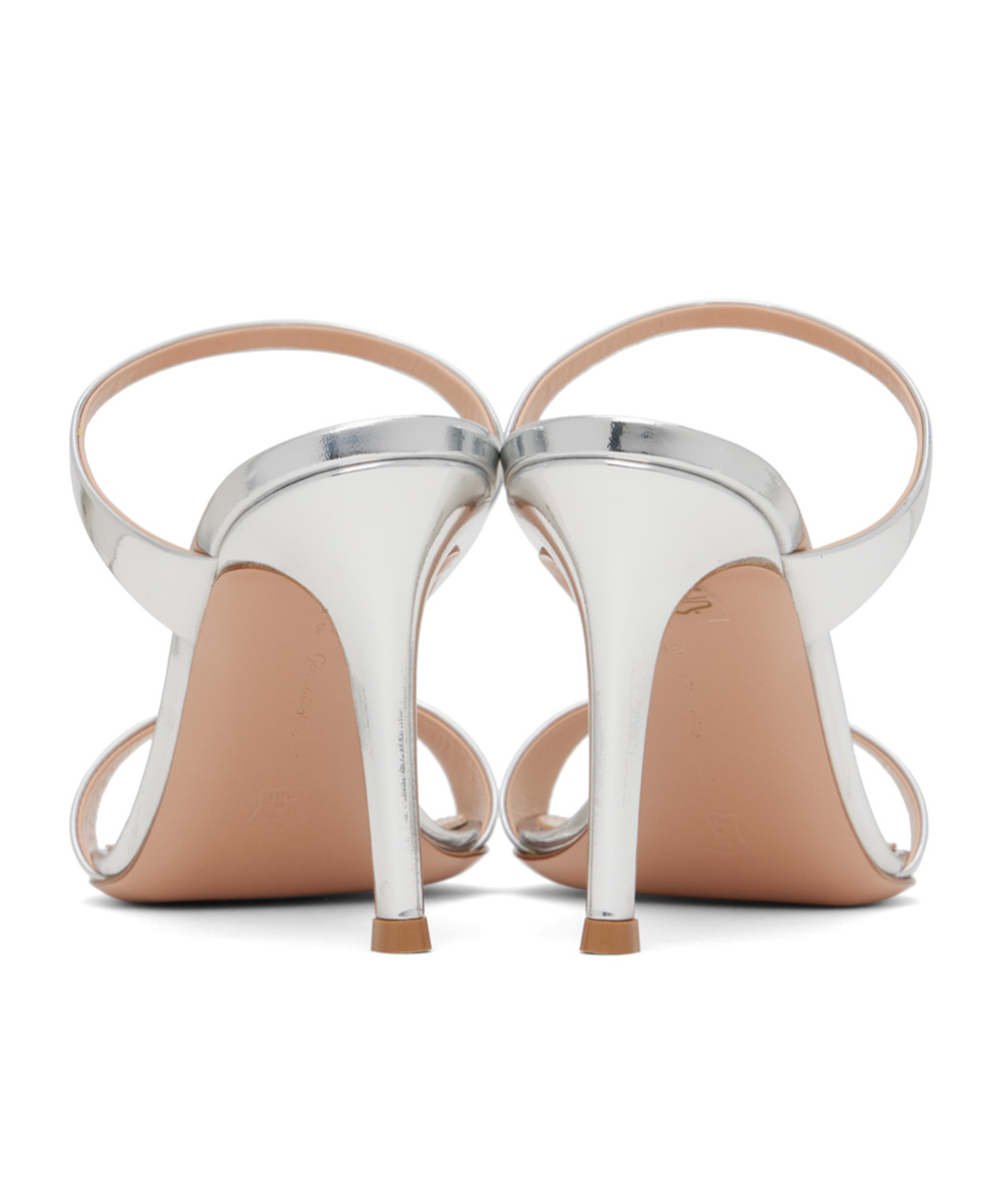 Gianvito Rossi Open-toed Pointed High-heeled Sandals In White