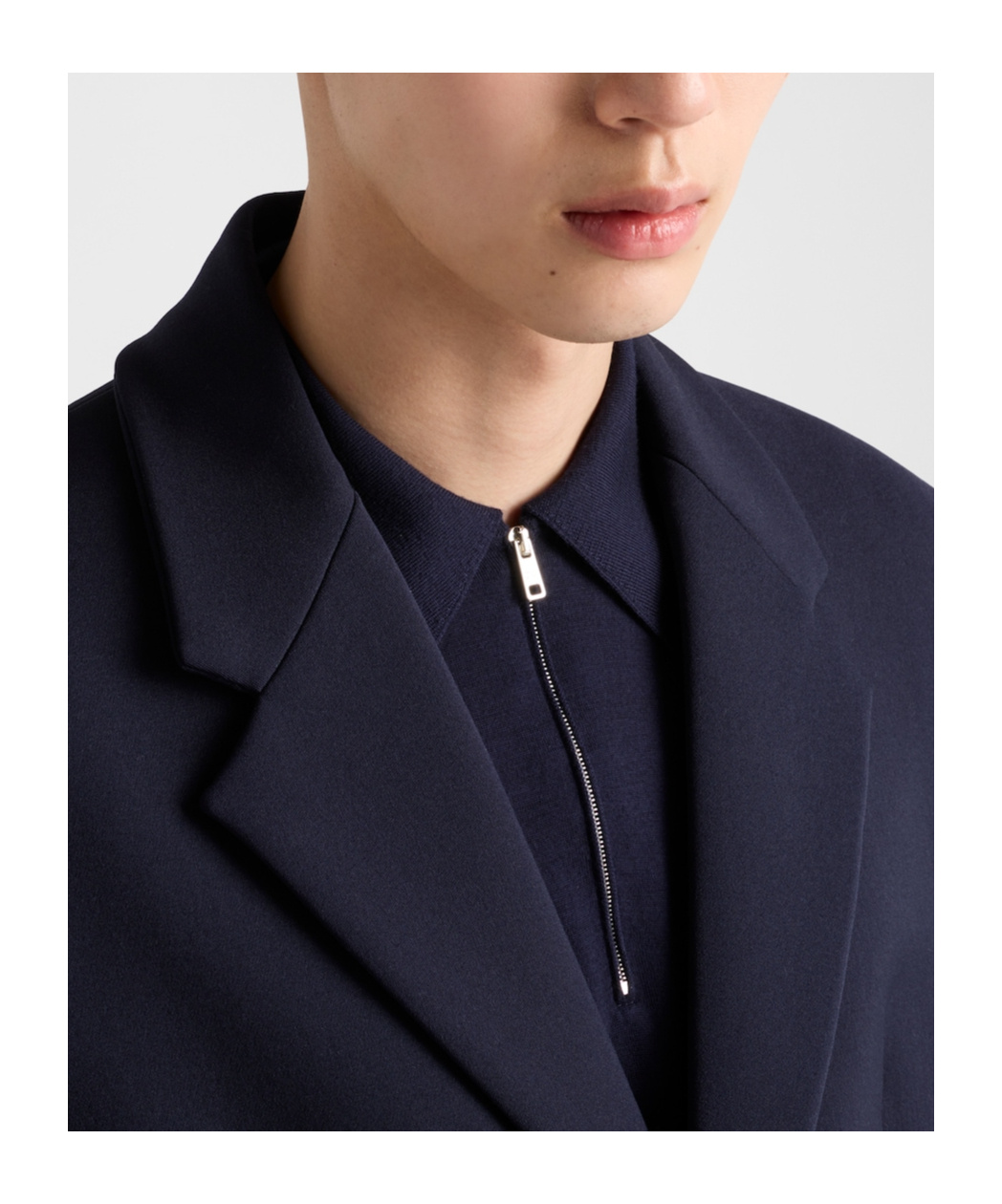 Prada Polo-neck Sweater In Blue