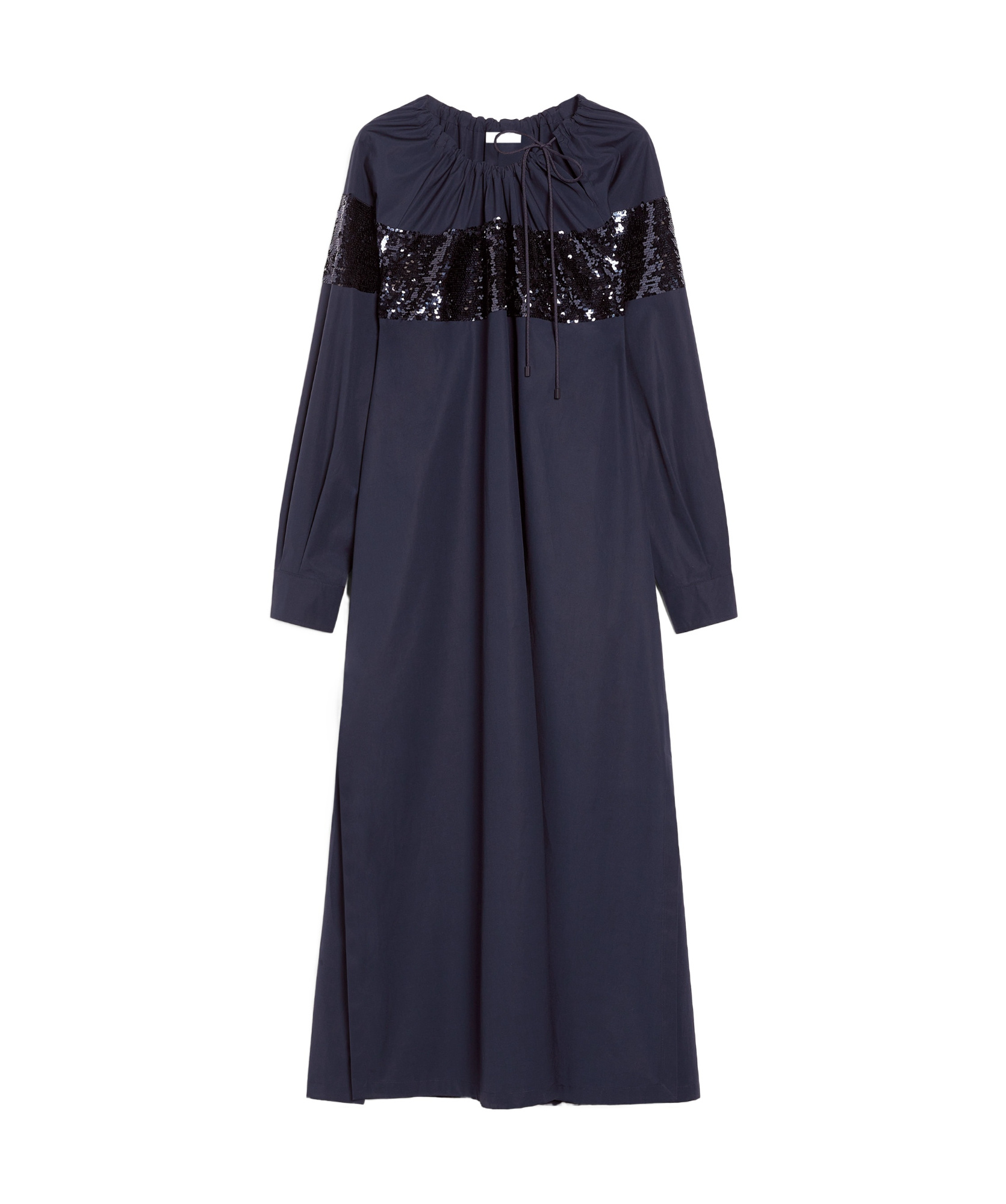 Max Mara Vestido Suave De Popelina In Black